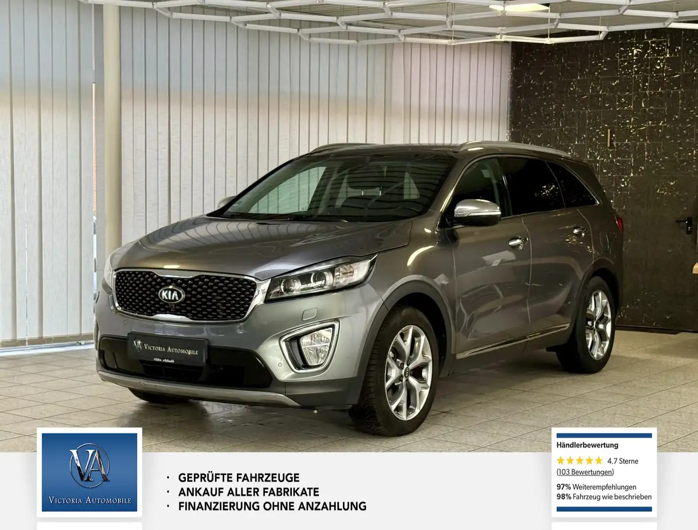 Kia Sorento Edition 7. 4 WD 7 Sitzer* Panorama*Scheckheft* AHK Grau - 1