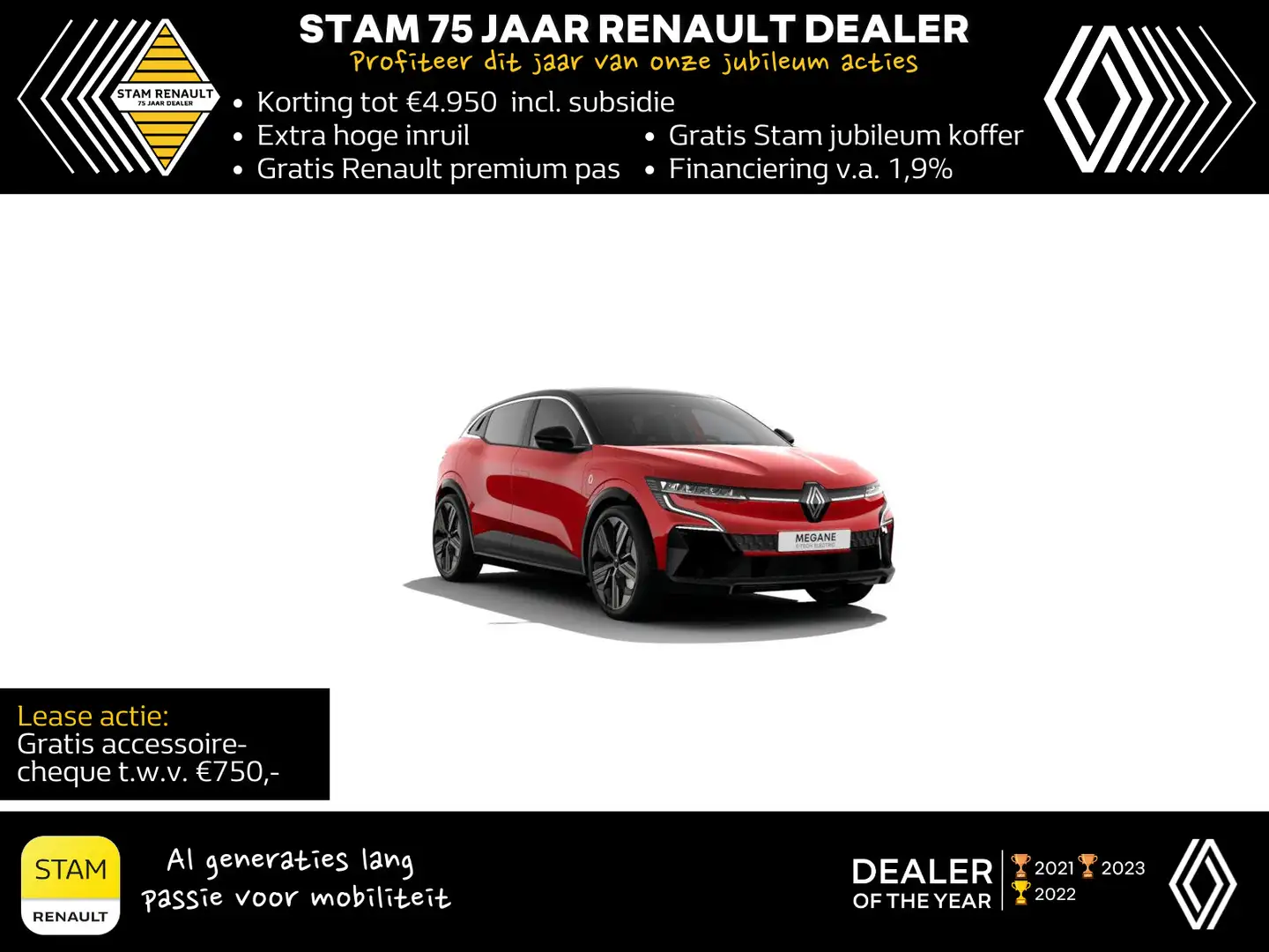 Renault Megane E-Tech comfort range 220 1AT Iconic Automaat | Pack Advan Rood - 1