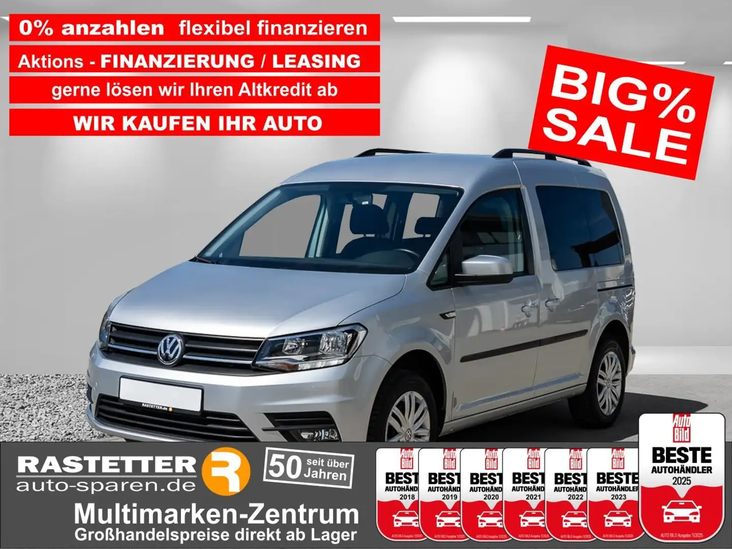 Volkswagen Caddy TSI DSG Trendline BMT Navi+PDC+Privacy+Klimaaut+Te Argent - 1