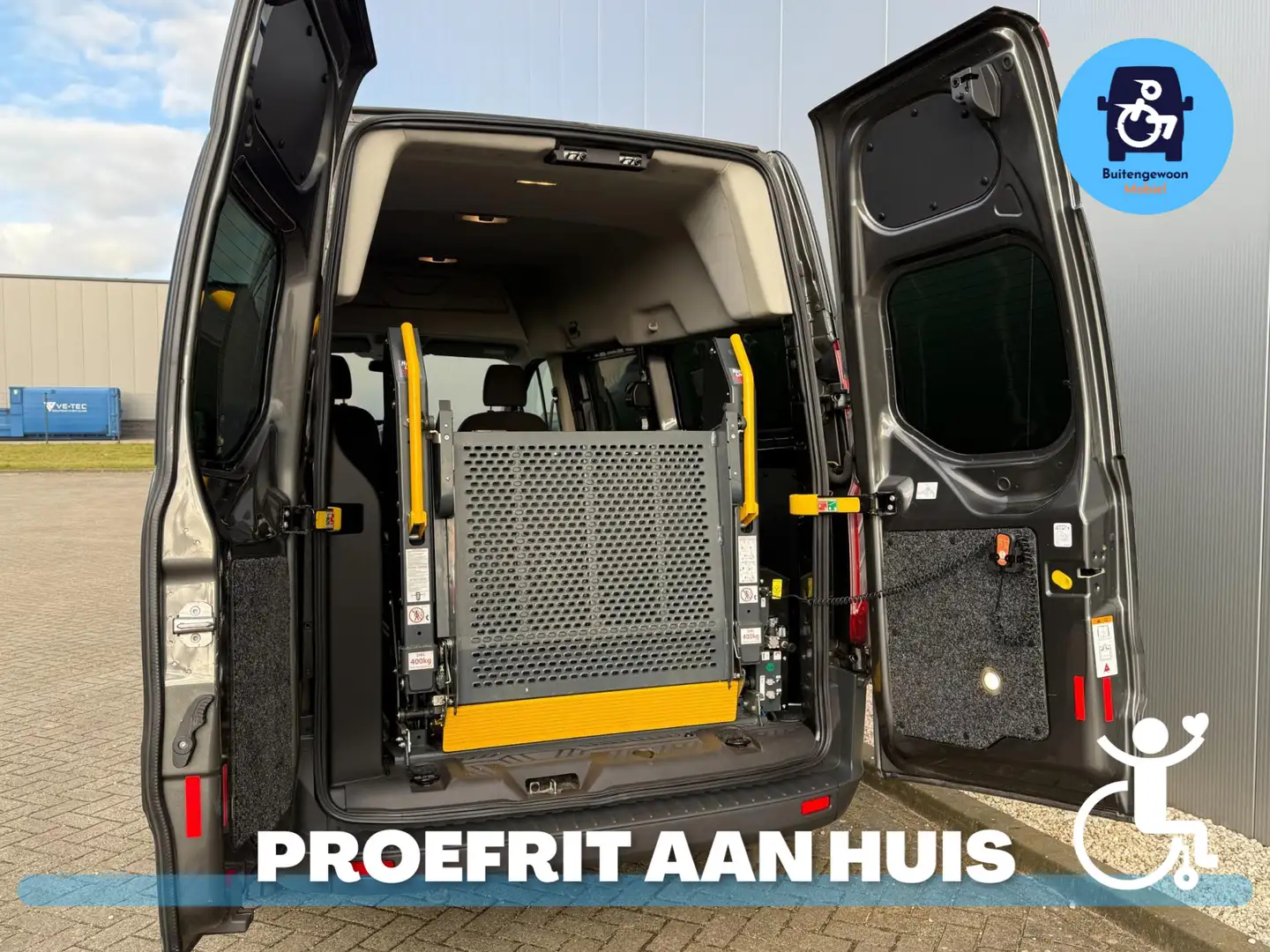 Ford Transit Custom 2.0 Rolstoelbus 2016 L2H1 Tot 5 Personen mogelijk Gris - 2
