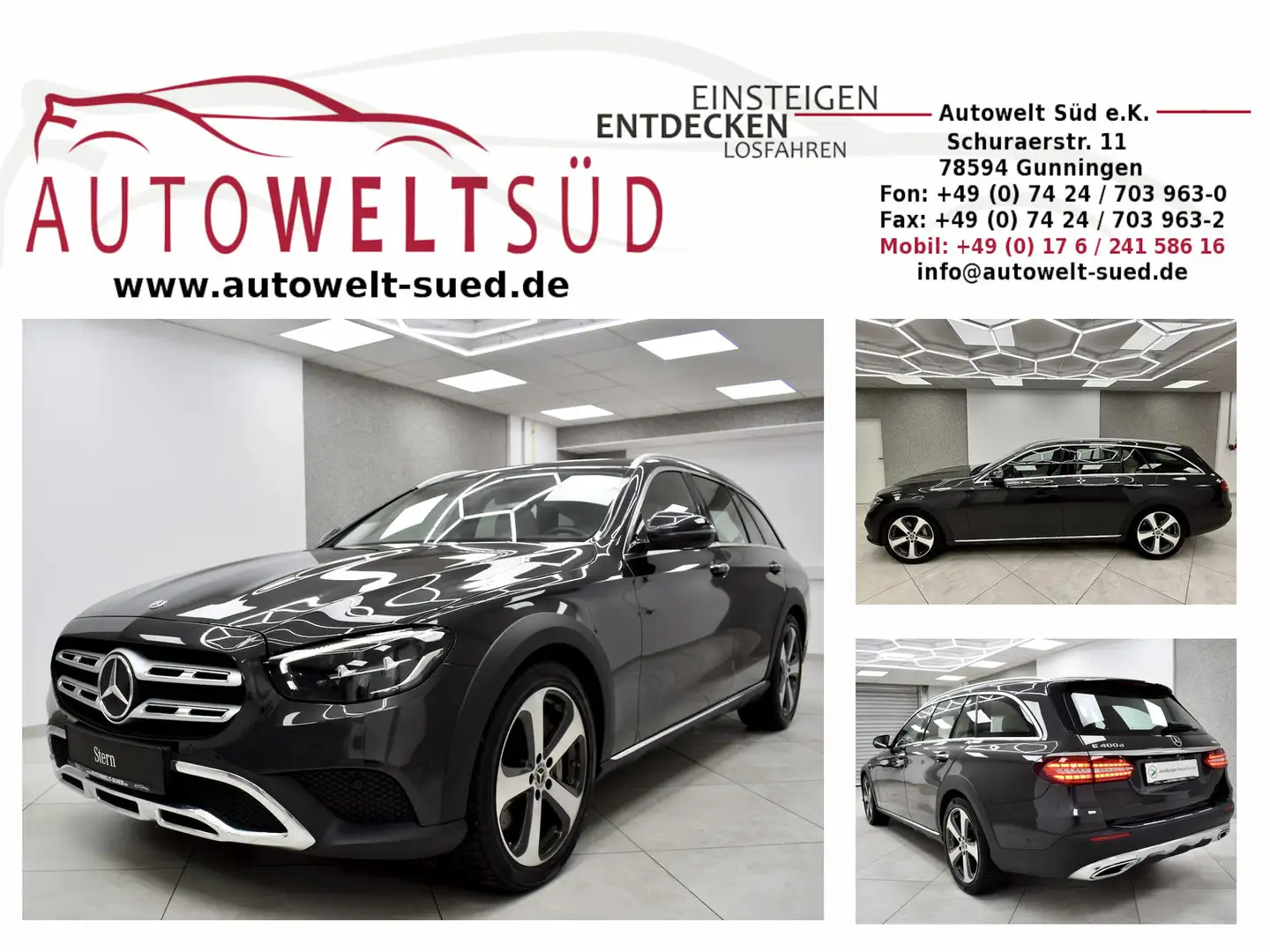 Mercedes-Benz E 400 d All-Terrain Wide AugR Air LED Rcam 2xMemory Grau - 1