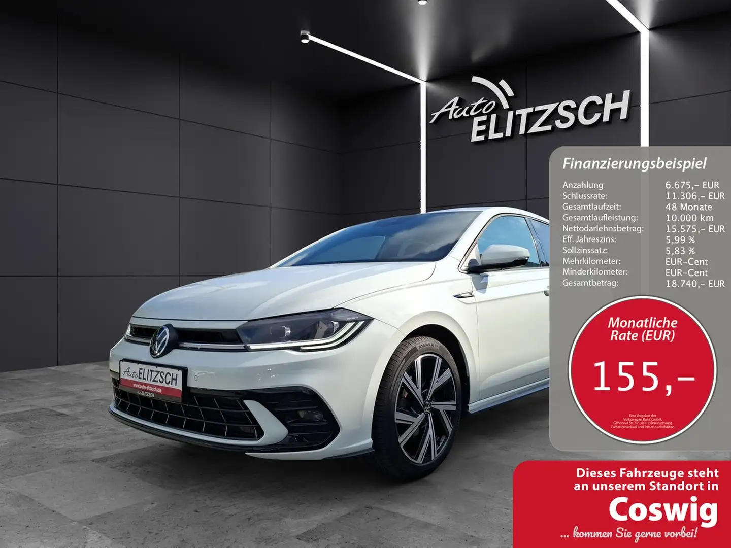 Volkswagen Polo R-Line TSI DSG IQ.Light ACC SH AID RFK AppConne... Weiß - 1