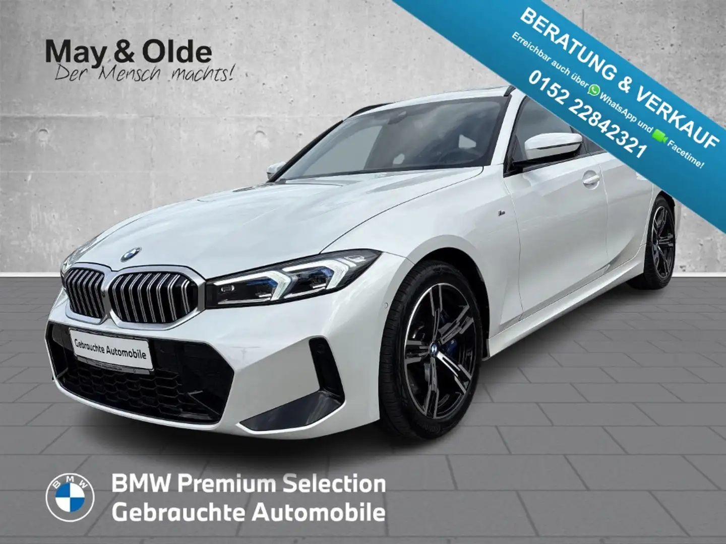 BMW 318 i M SPORT AHK PANO HUD H/K RFK Navi Digitales Cock Weiß - 1