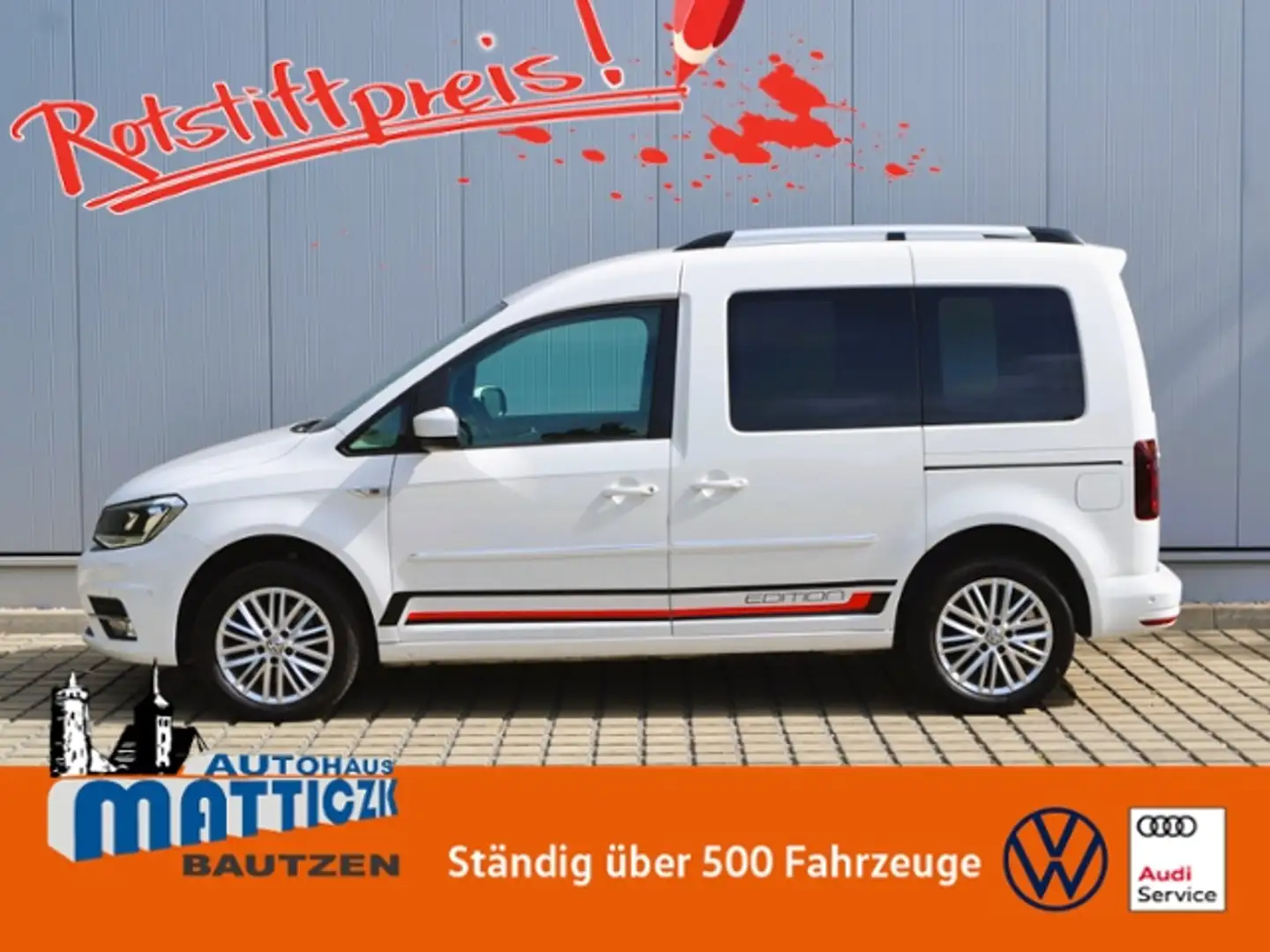 Volkswagen Caddy 2.0 TDI 150 PS Highline EDITION/AHK/XENON/NAVI+RF Blanc - 1