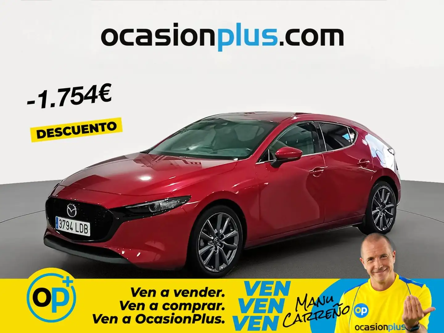 Mazda 3 2.0 e-Skyactiv-G Zenith 90kW Rojo - 1