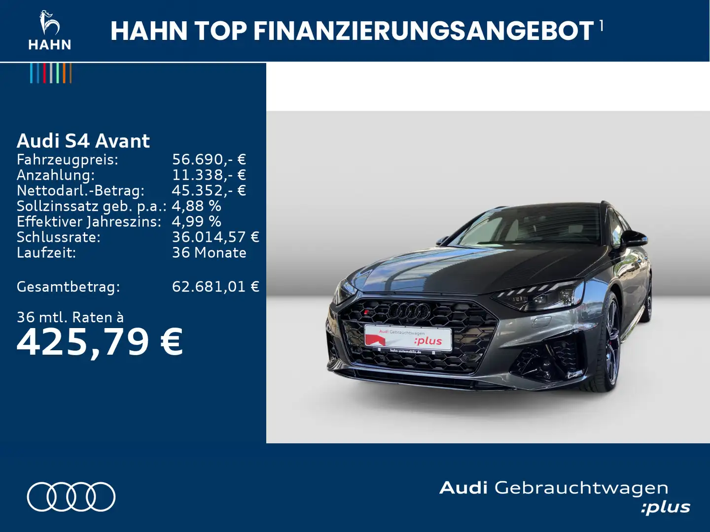 Audi S4 TDI quattro S tronic Virtual Matrix CAM Grau - 2