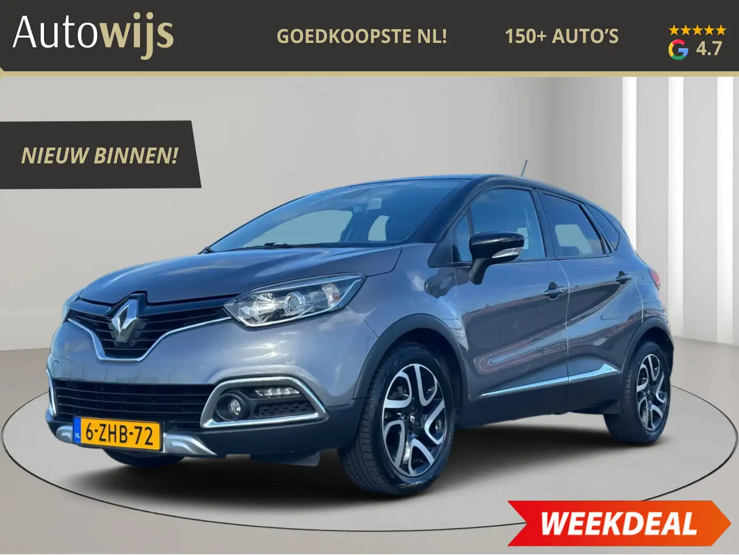 Renault Captur 1.2 TCe Helly Hansen|AUT|Xenon|Camera|NL AUTO Grijs - 1