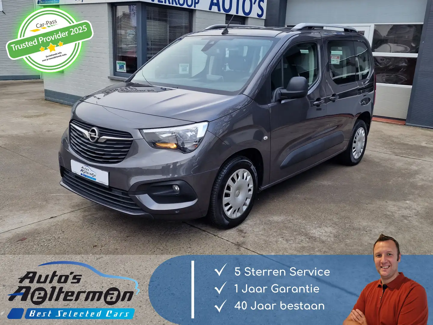 Opel Combo Life 1.2 Turbo GPS * AUTOMATISCHE AIRCO * PARKEERSENSOR Gris - 1