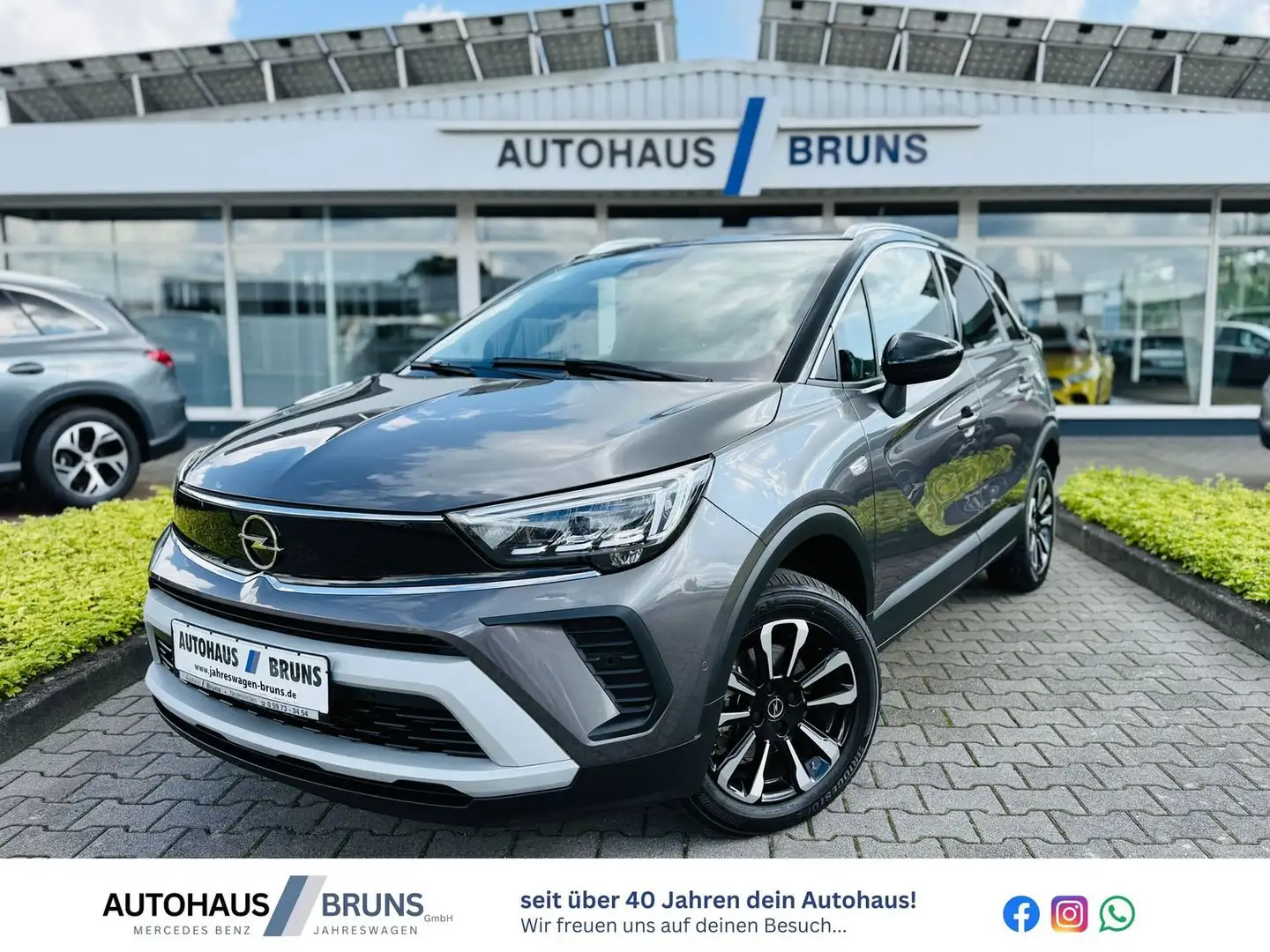 Opel Crossland X 1,2 T ELEG., Navi, Panod, LED, RFK, PTS, Tot, Spur Grijs - 1