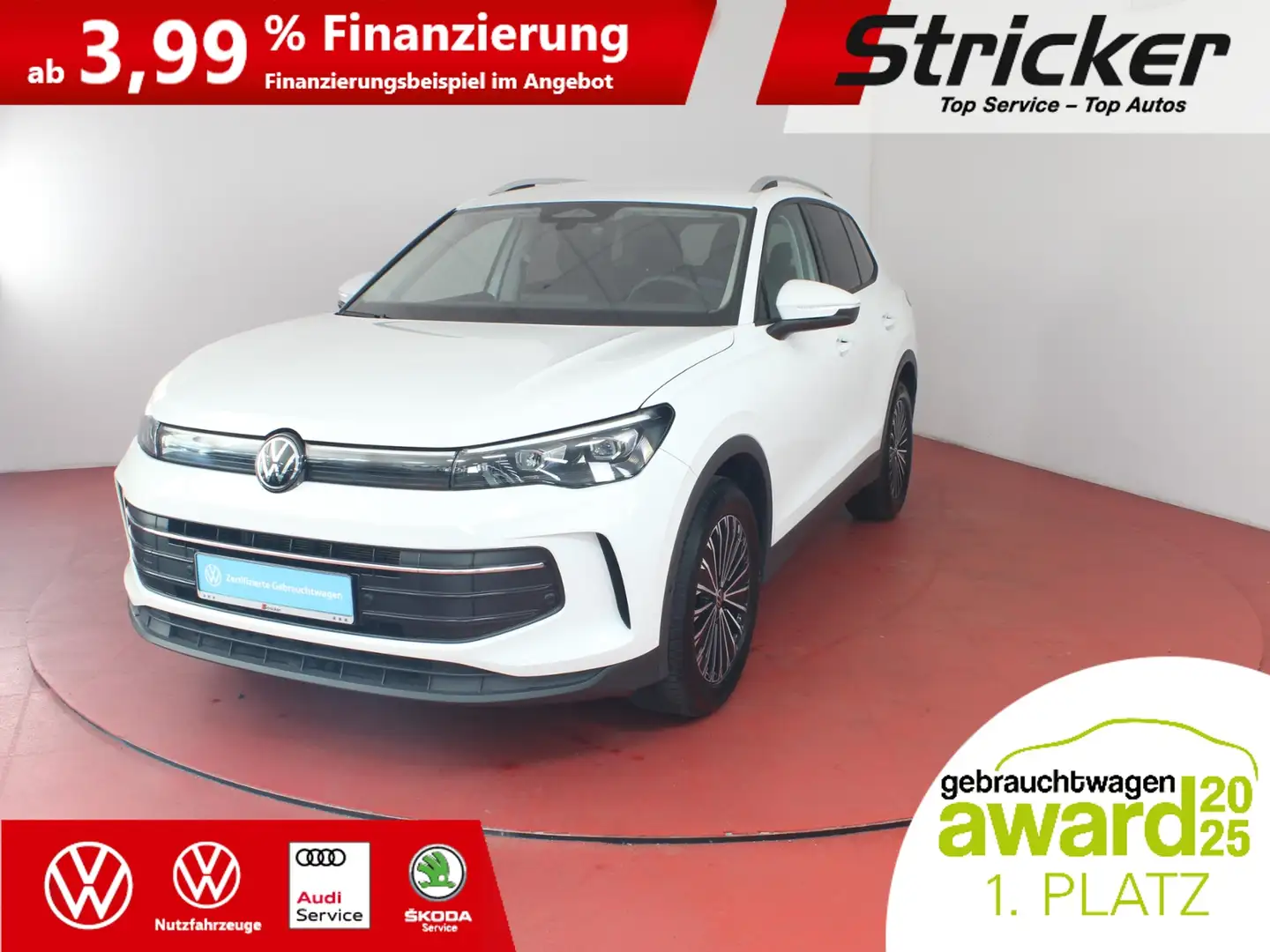 Volkswagen Tiguan Life 1.5eTSI DSG 338,-ohne Anzahlung Navi AHK Kam Weiß - 2