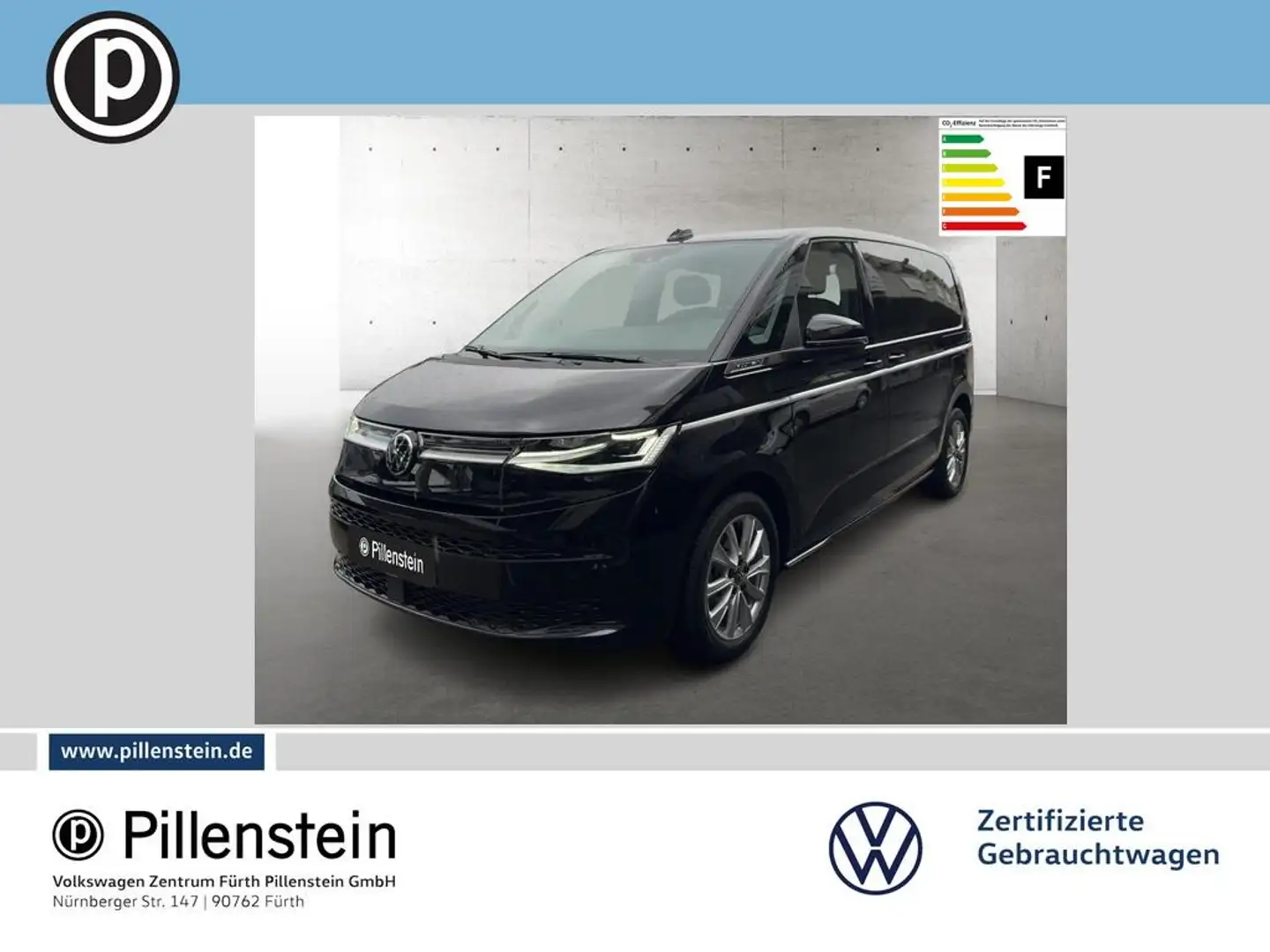 Volkswagen T7 Multivan Style KÜ NAV KAMERA PANO ACC PDC AHK Noir - 1