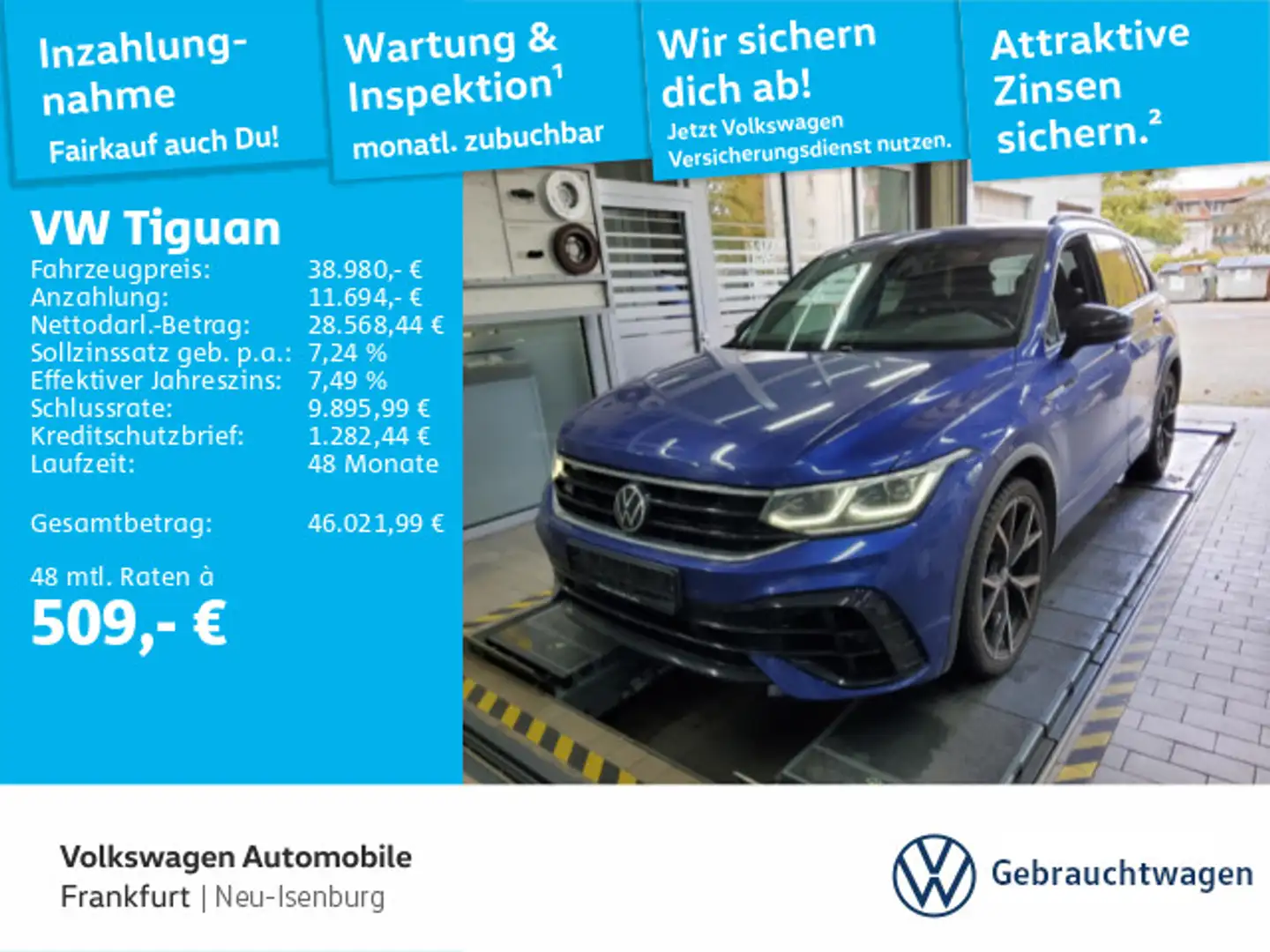 Volkswagen Tiguan 2.0 TSI DSG R 4Motion Navi IQ.LIGHT - LED Blau - 1