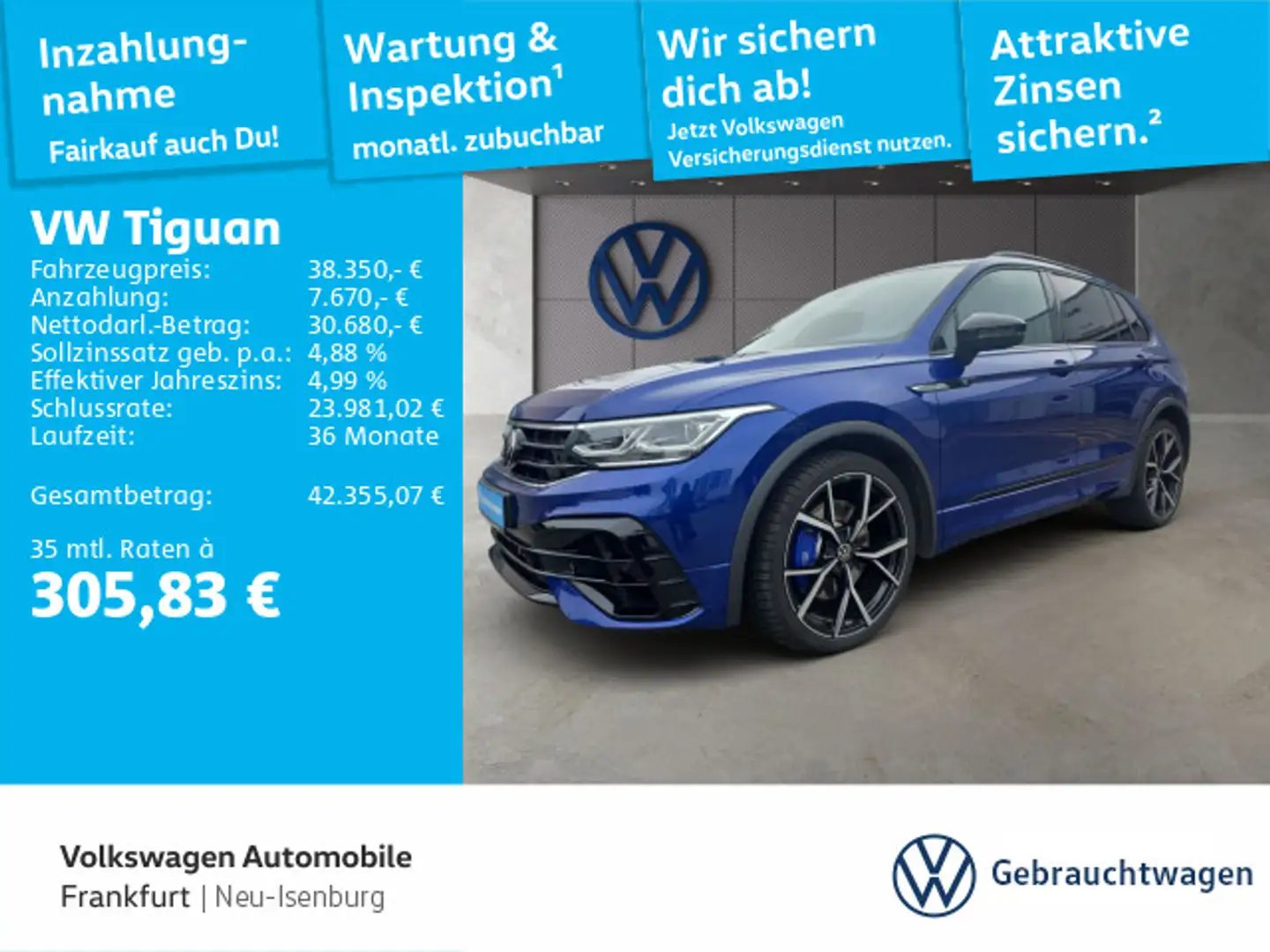 Volkswagen Tiguan 2.0 TSI DSG R 4Motion Navi IQ.LIGHT - LED Blau - 1