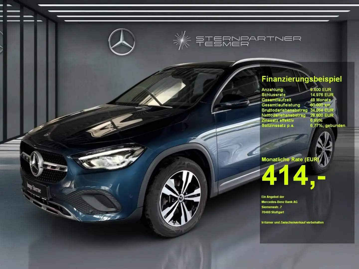 Mercedes-Benz GLA 220 d 4M PROGRESSIVE+MBUX+HuD+LED+SHZ+AHK Bleu - 1