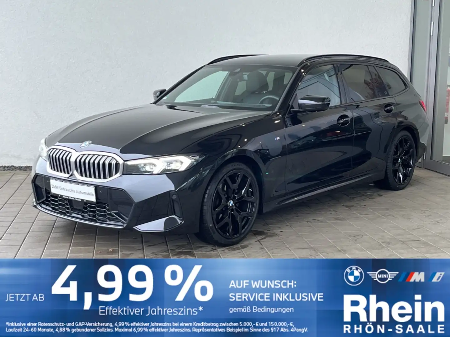 BMW 318 d Touring LCI II M Sportpaket Navi.AHK.Tempo. Schwarz - 1