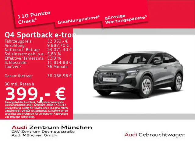Audi Q4 e-tron 40 Virtual/Navi+/GRA
