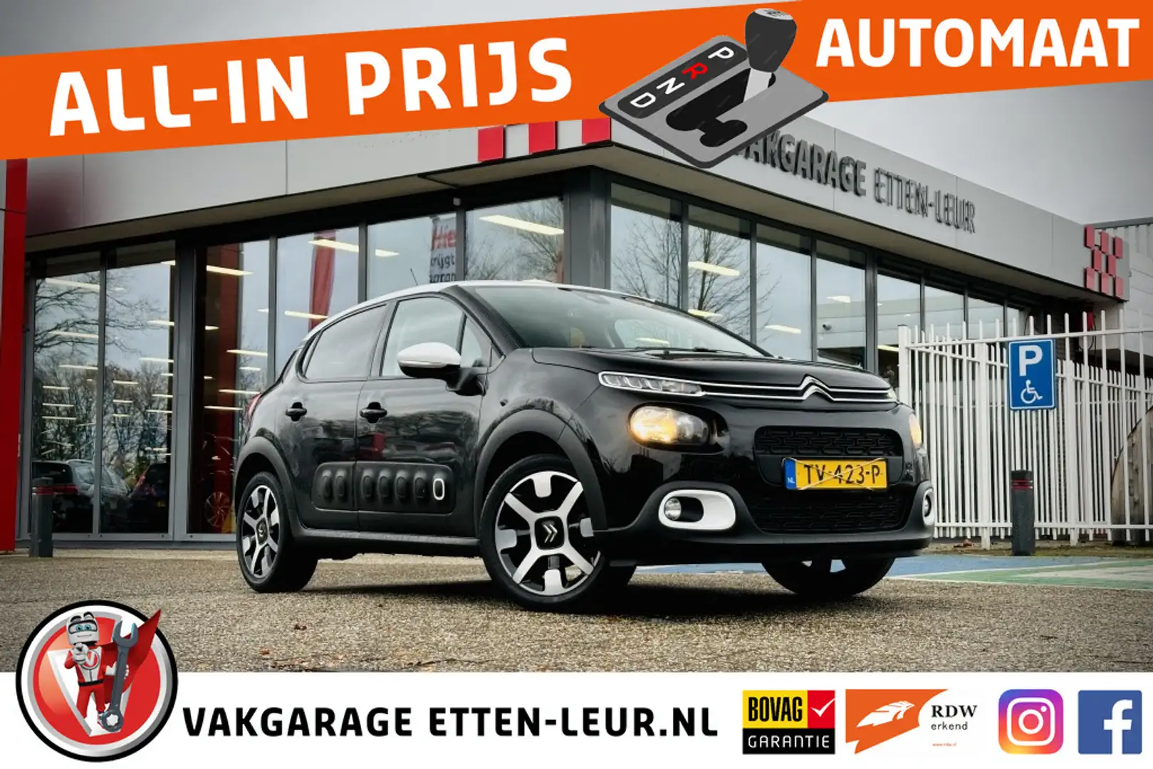 Citroen C3 1.2 110PK Shine | CAMERA | CLIMA | CRUISE | APPLE Zwart - 1