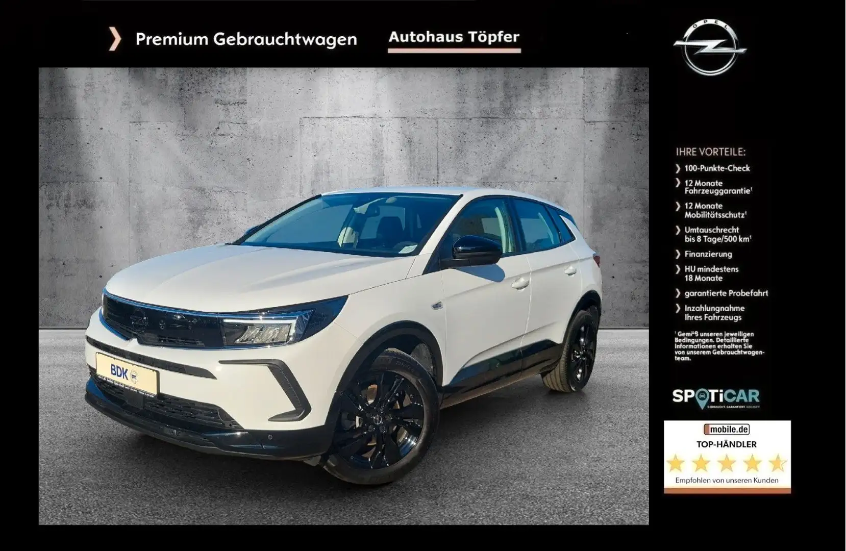 Opel Grandland X Grandland Premium"GS Line" Kamera/LED-Licht/DAB+ Alb - 1