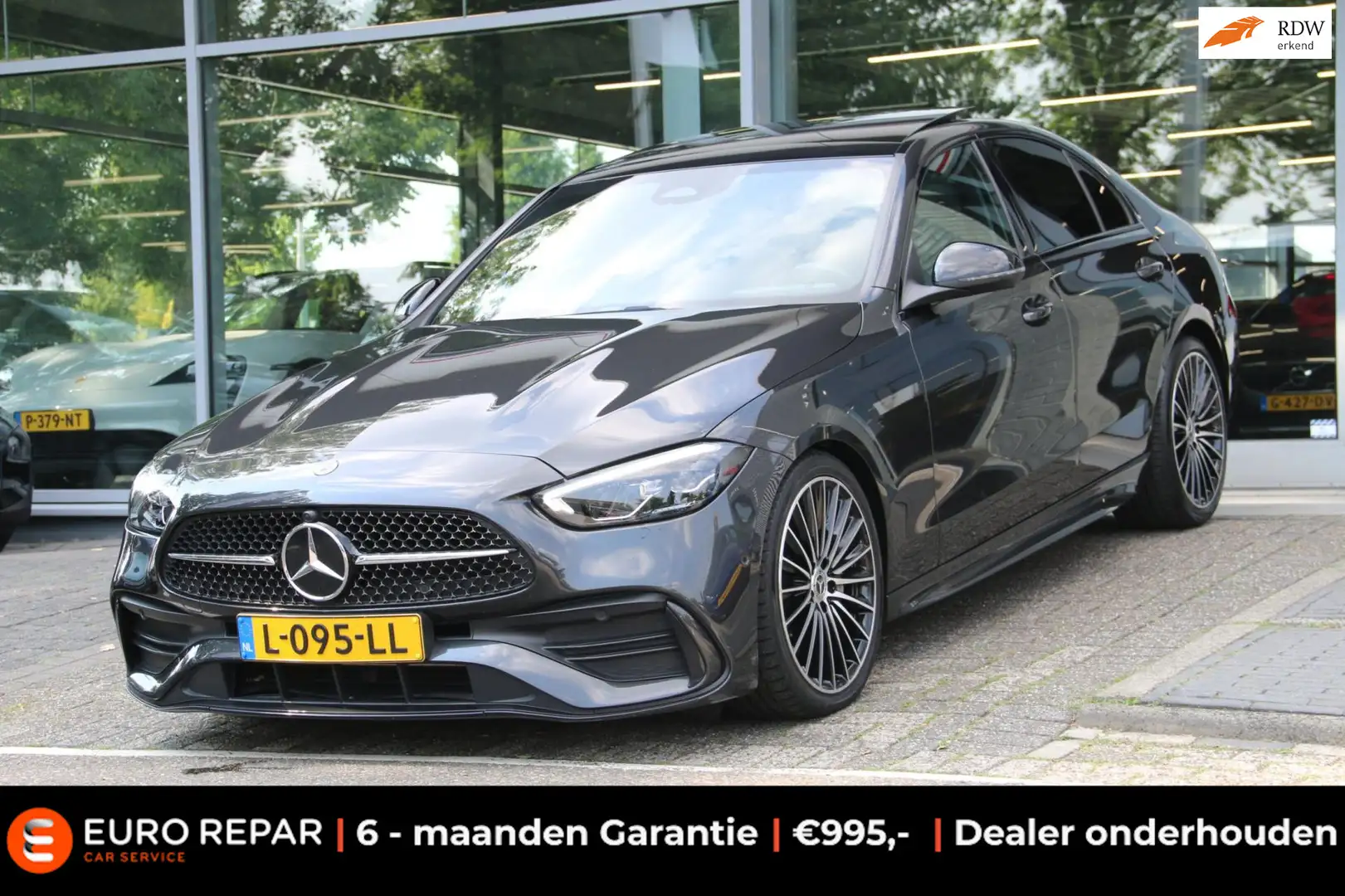 Mercedes-Benz C 180 AMG Line PANO-DAK NL-AUTO NAP INCL BTW! Grijs - 1