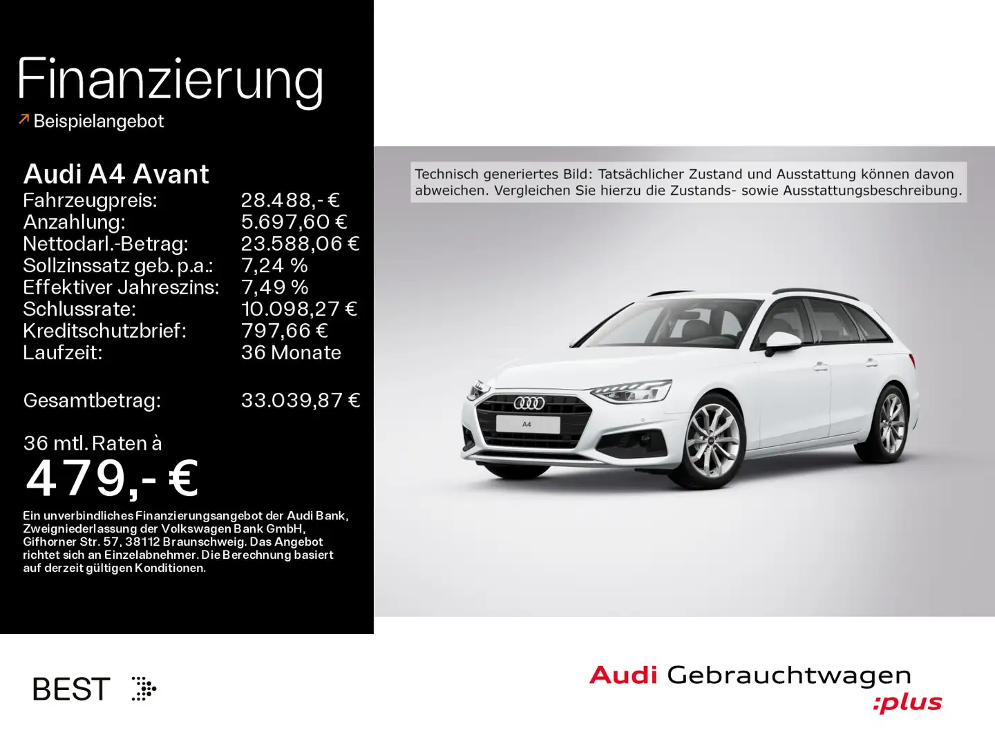 Audi A4 35 TFSI Tour & Stadt*Navi*LED Weiß - 1
