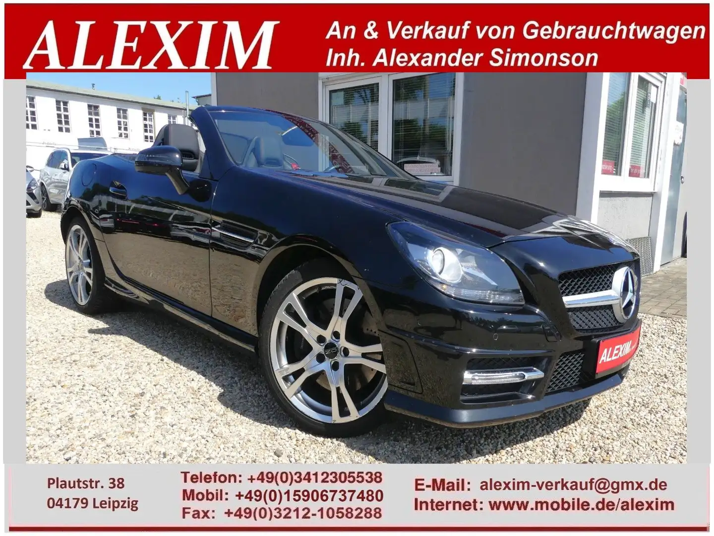 Mercedes-Benz SLK 250 /Airscarf/Navi/Vollleder/TÜV08.2026/AMG Black - 1