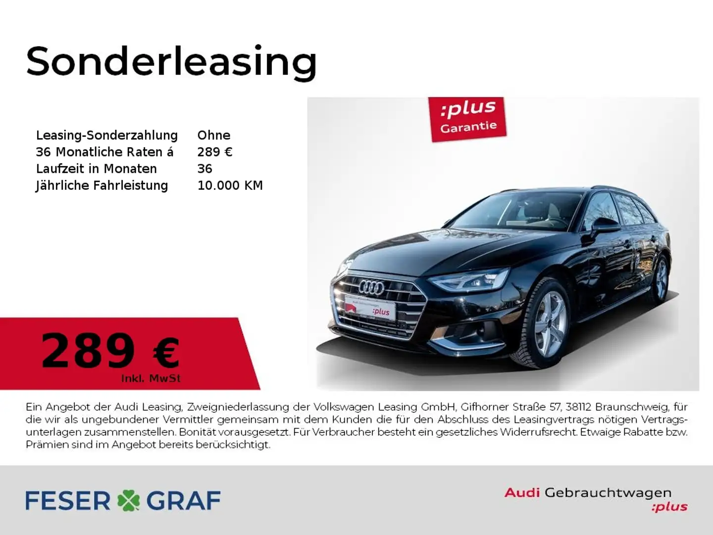 Audi A4 Avant 35 TFSI S tronic /Leder/ACC/Navi+/Kamera Schwarz - 1
