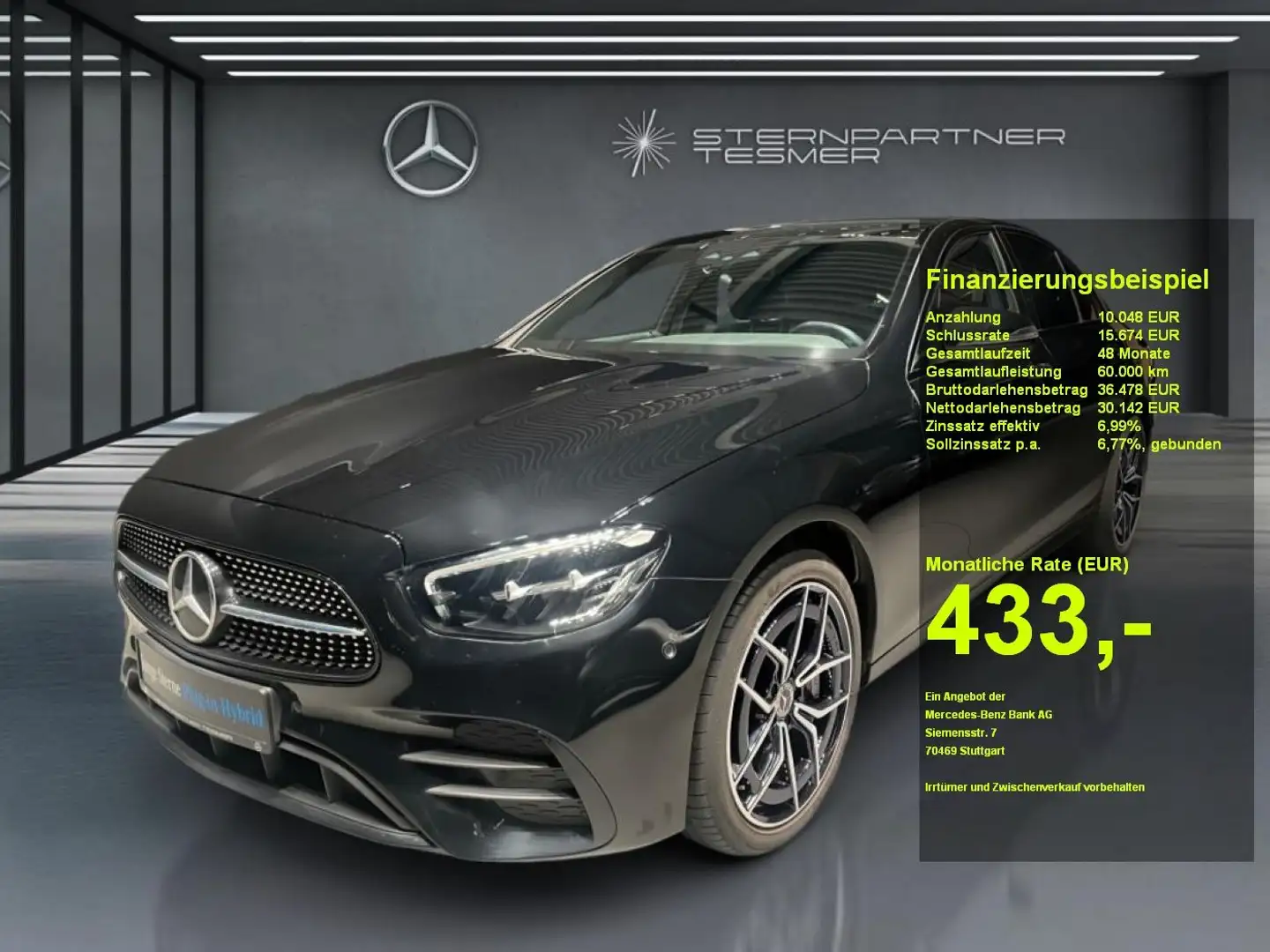 Mercedes-Benz E 300 de AMG+Night+CarPlay+HuD+Ambiente Schwarz - 1