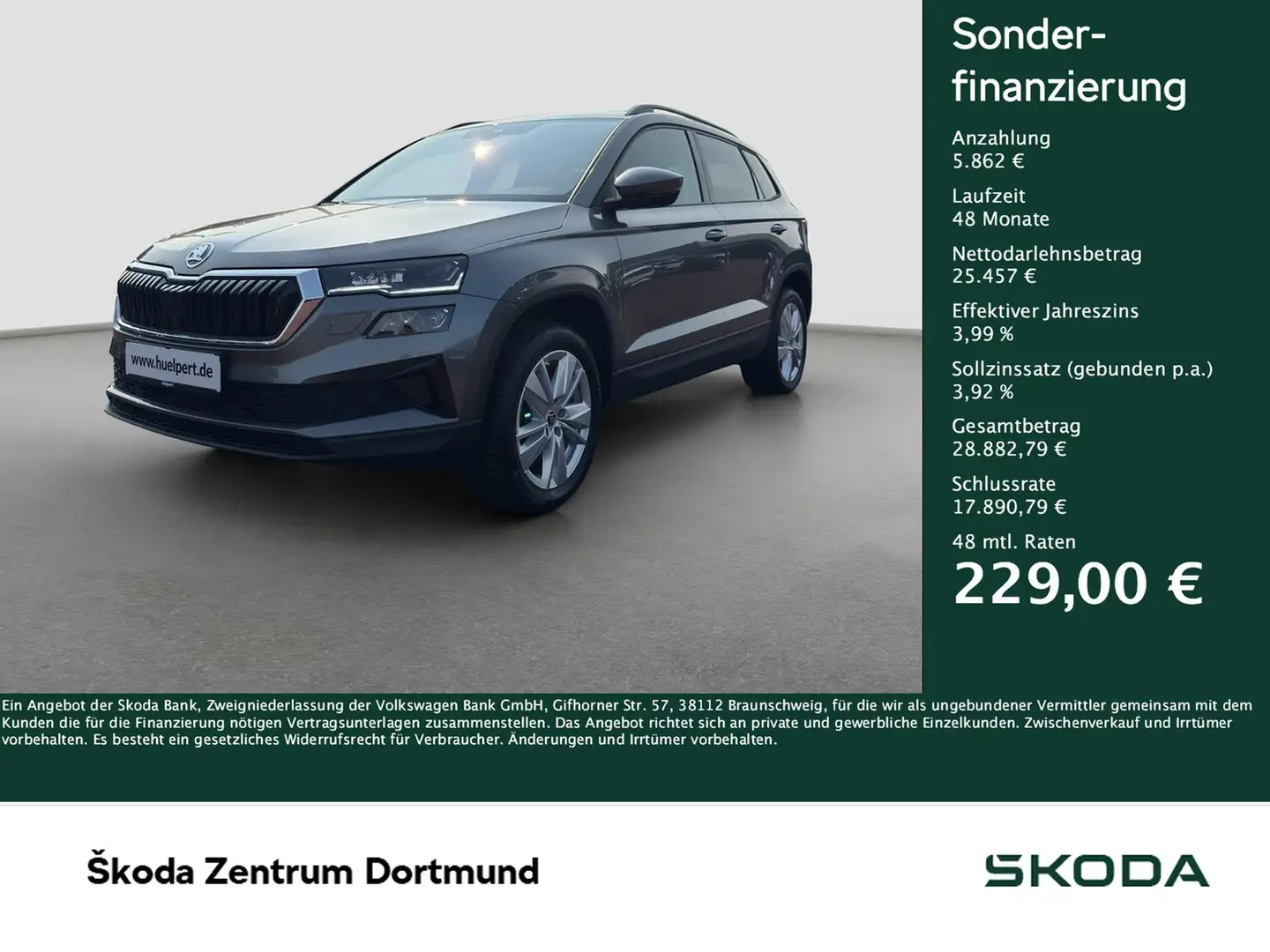 Skoda Karoq 1.5 SELECTION AHK CAM ACC E-KLAPPE NAVI Grau - 1