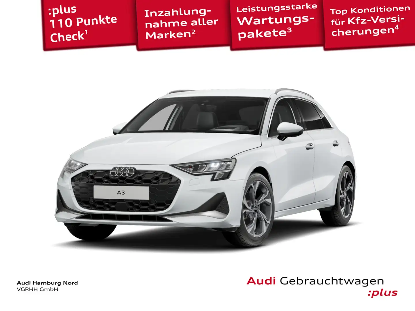 Audi A3 30 TFSI S tronic HeadUp Navi ACC Weiß - 1