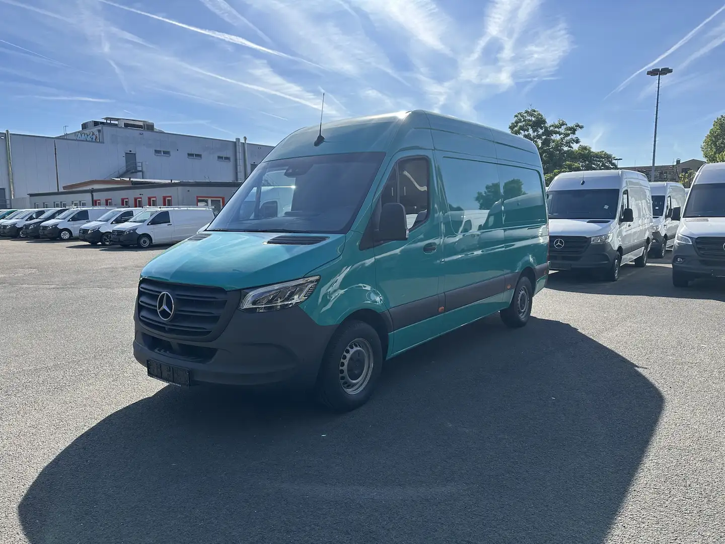 Mercedes-Benz Sprinter 317 CDI RWD L2 Ladeborwand Top Ausstattung Grün - 2
