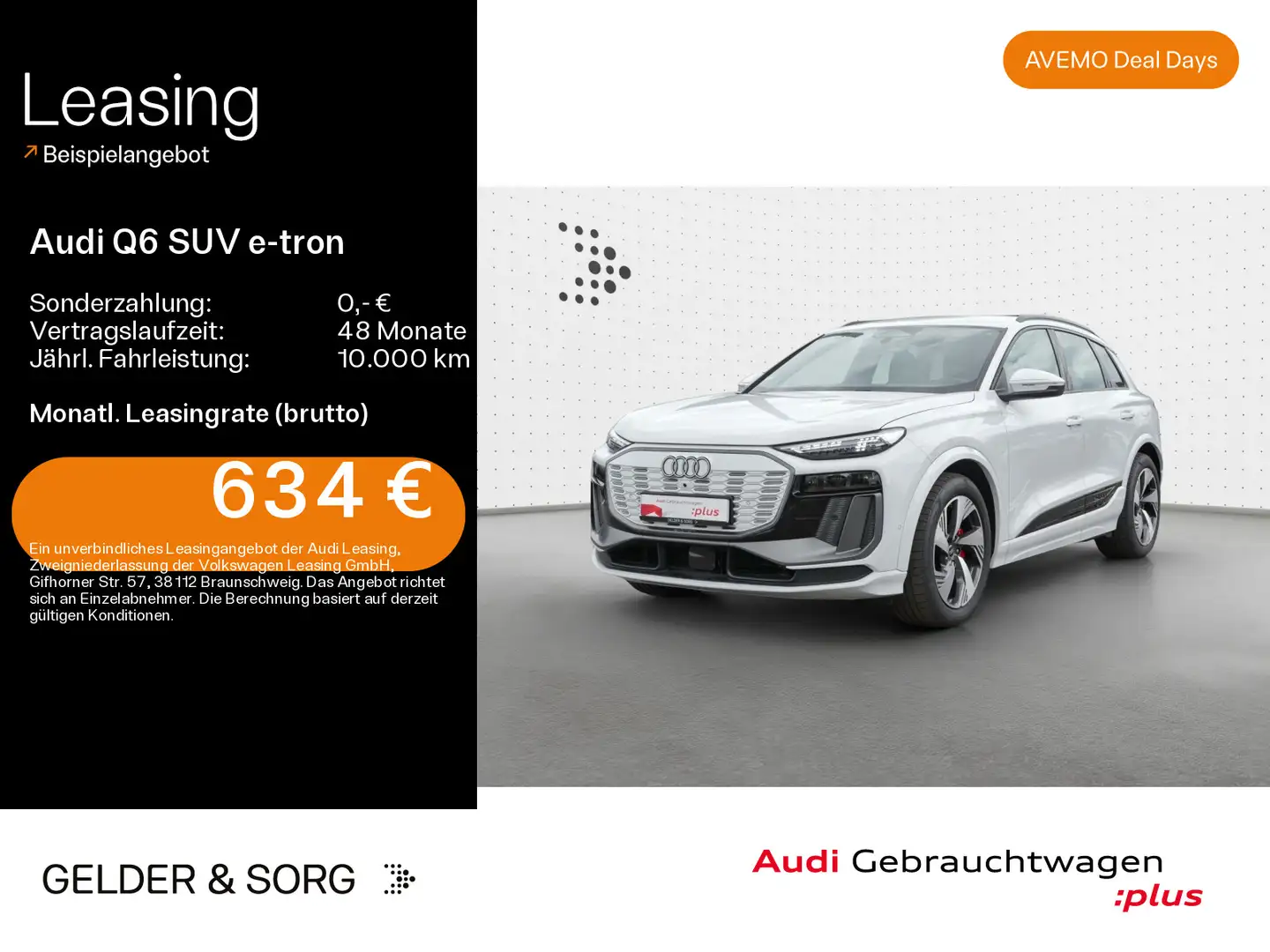 Audi Q6 e-tron quattro S line 0,25%*Matrix*360°*Sound Белый - 1