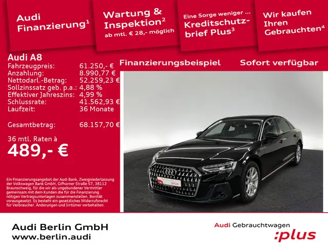 Audi A8 L 50 TDI qu.tiptr. STDHZG RFK NAVI AIR MATRIX