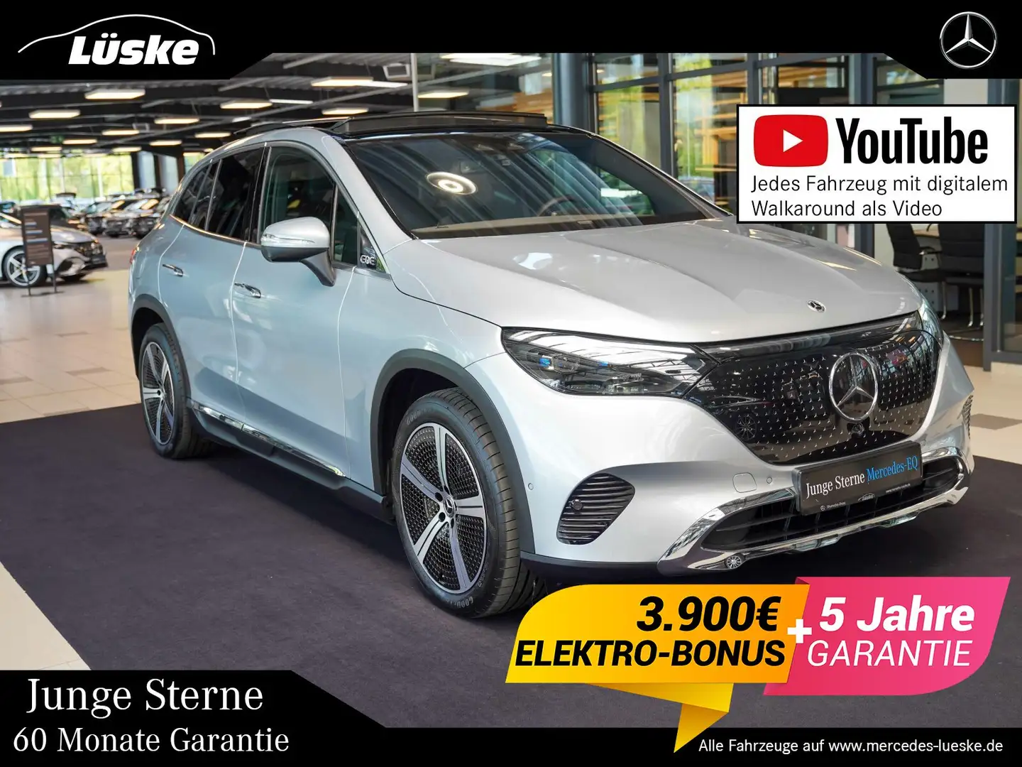 Mercedes-Benz EQE SUV EQE SUV 350+ Electric Art Burmester Panorama AHK Zilver - 1