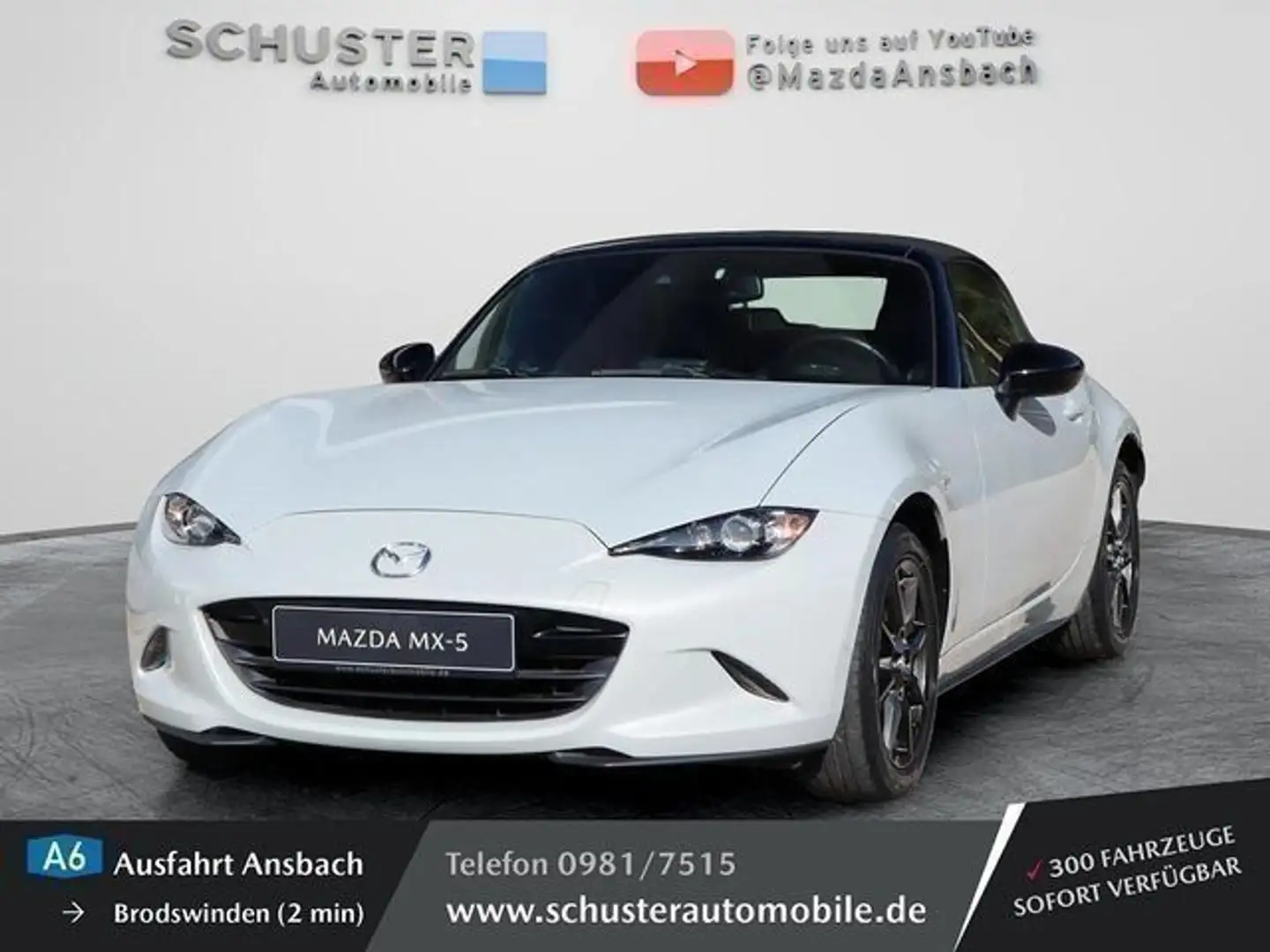 Mazda MX-5 Exclusive-Line 1,5l LED/Klimaaut./Leder/Nav Weiß - 1