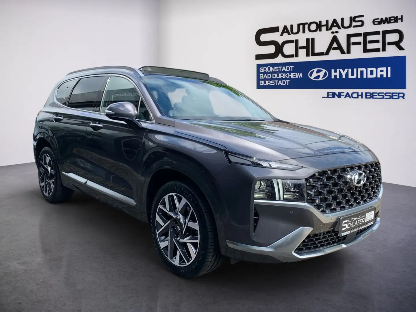 Hyundai SANTA FE 2.2 CRDi Signature 4WD AHK PanDach Gris - 2