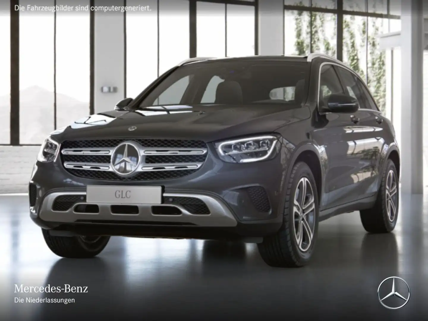 Mercedes-Benz GLC 300 e 4M PANO+AHK+LED+KAMERA+KEYLESS+9G Grau - 2