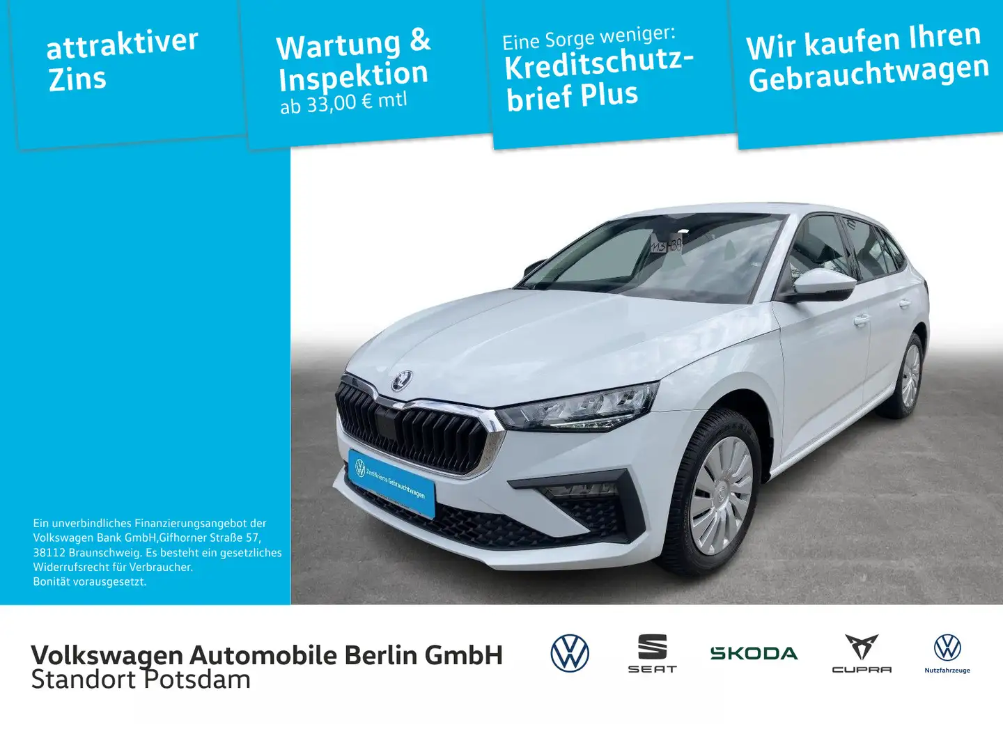 Skoda Scala 1.0 TSI Essence OPF (EURO 6e) Weiß - 1