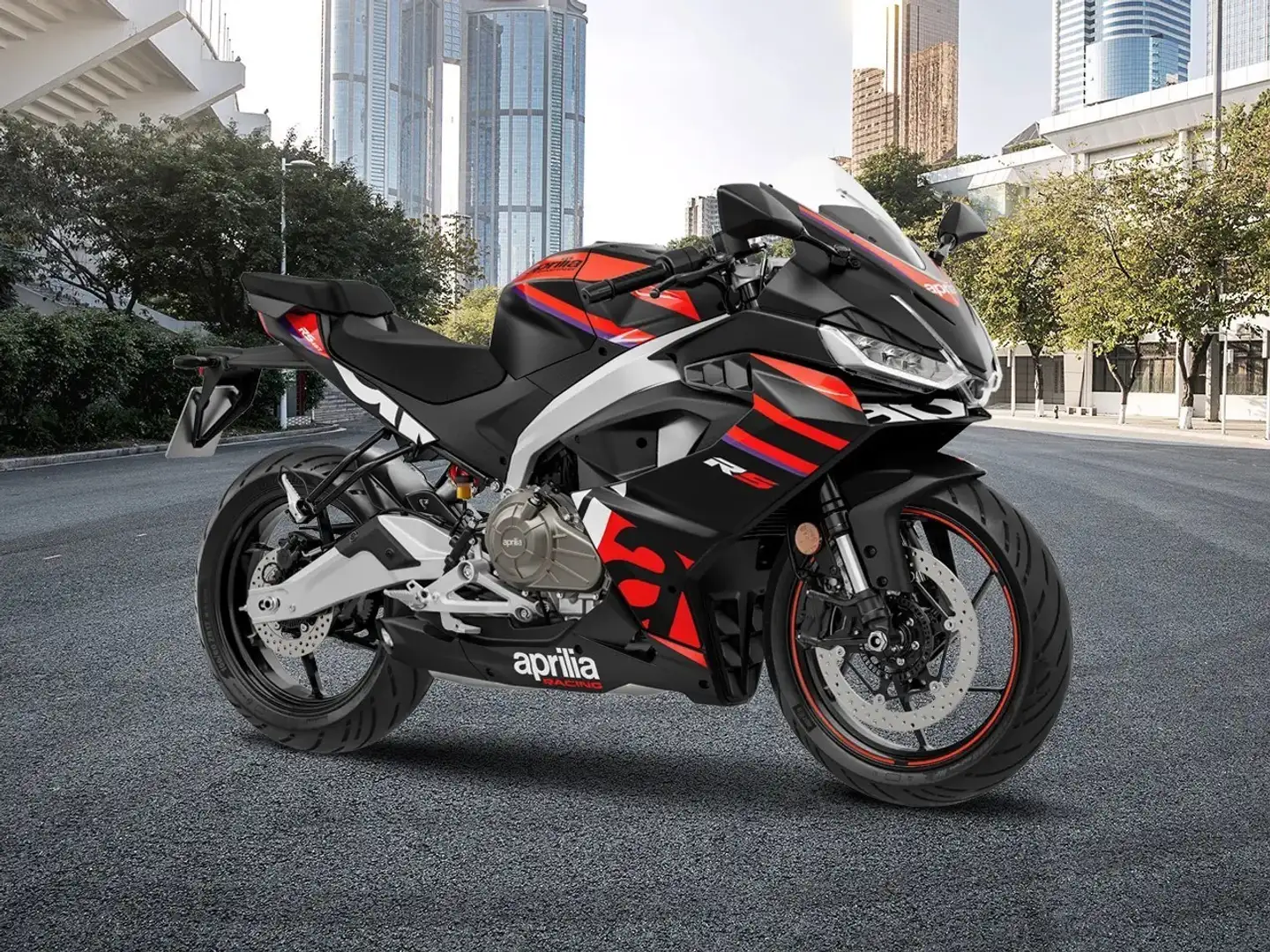 Aprilia RS 457 E5+ RACING STRIPES Schwarz - 1