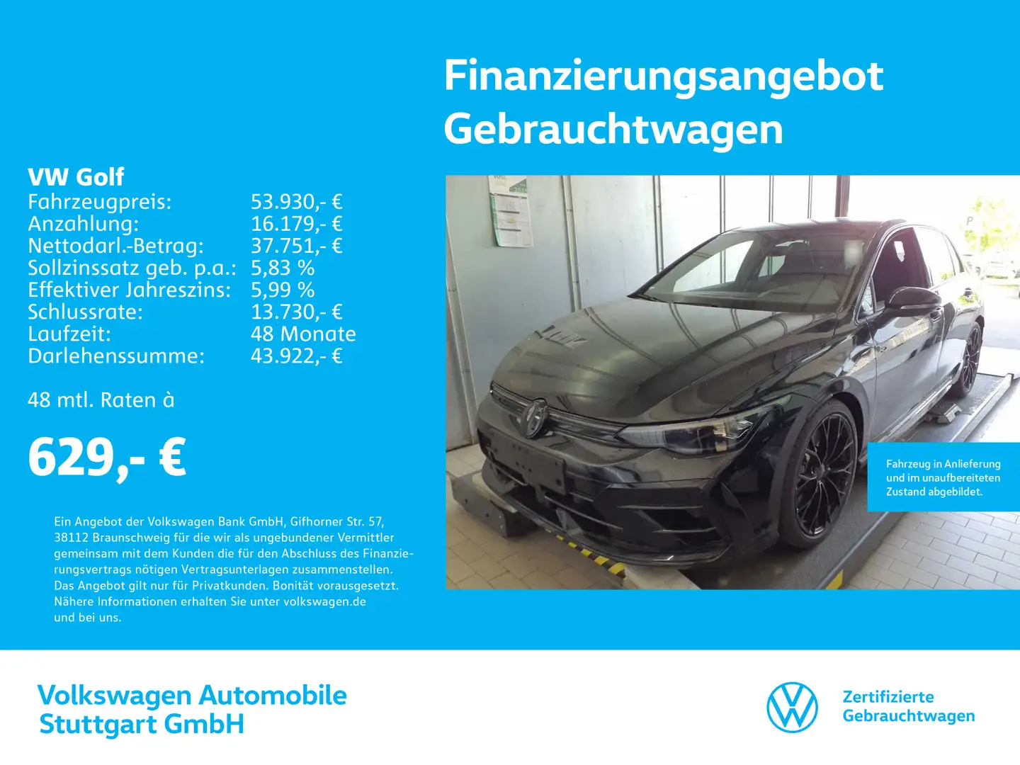 Volkswagen Golf R 2.0 TSI DSG Navi Kamera ACC LED SHZ Schwarz - 1
