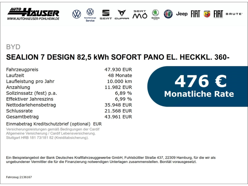 BYD Sealion 7 DESIGN 82,5 kWh SOFORT PANO EL. HECKKL. 360-KAMERA — photo 2