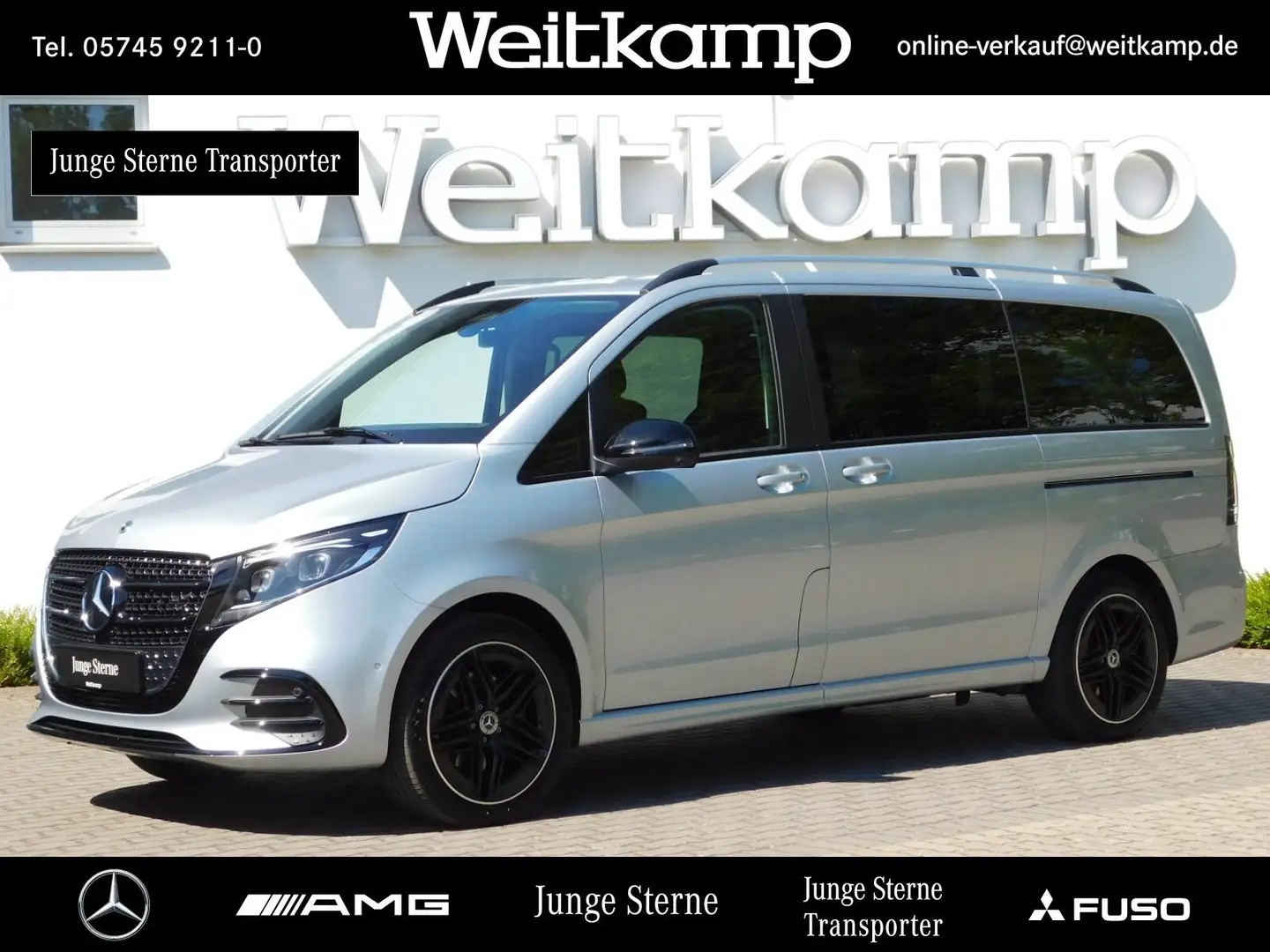 Mercedes-Benz V 300 V 300 d 4MATIC AVANT. Lang AMG+AHK+360°+DISTRO.+ Silber - 1