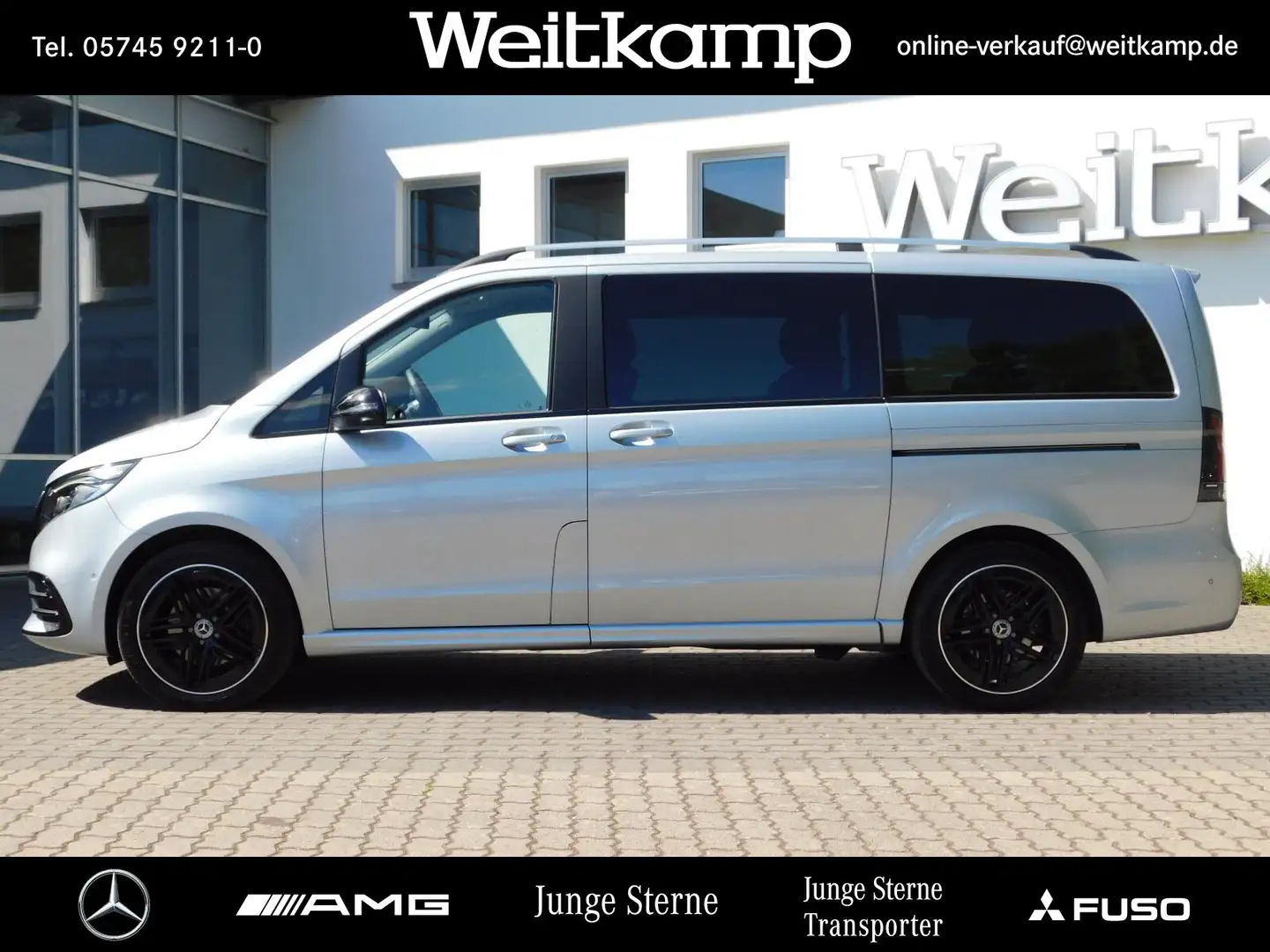 Mercedes-Benz V 300 V 300 d 4MATIC AVANT. Lang AMG+AHK+360°+DISTRO.+ Silber - 2