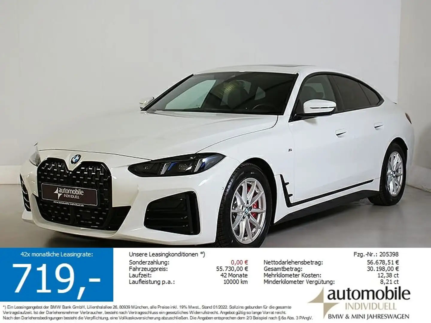 BMW 430 d xDrive Gran Coupé M Sport ACC HuD LED Glasd Weiß - 1