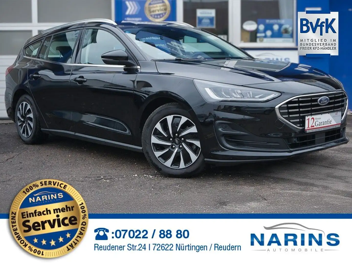 Ford Focus Turnier Titanium Navi Klima PDC Automatik Nero - 1