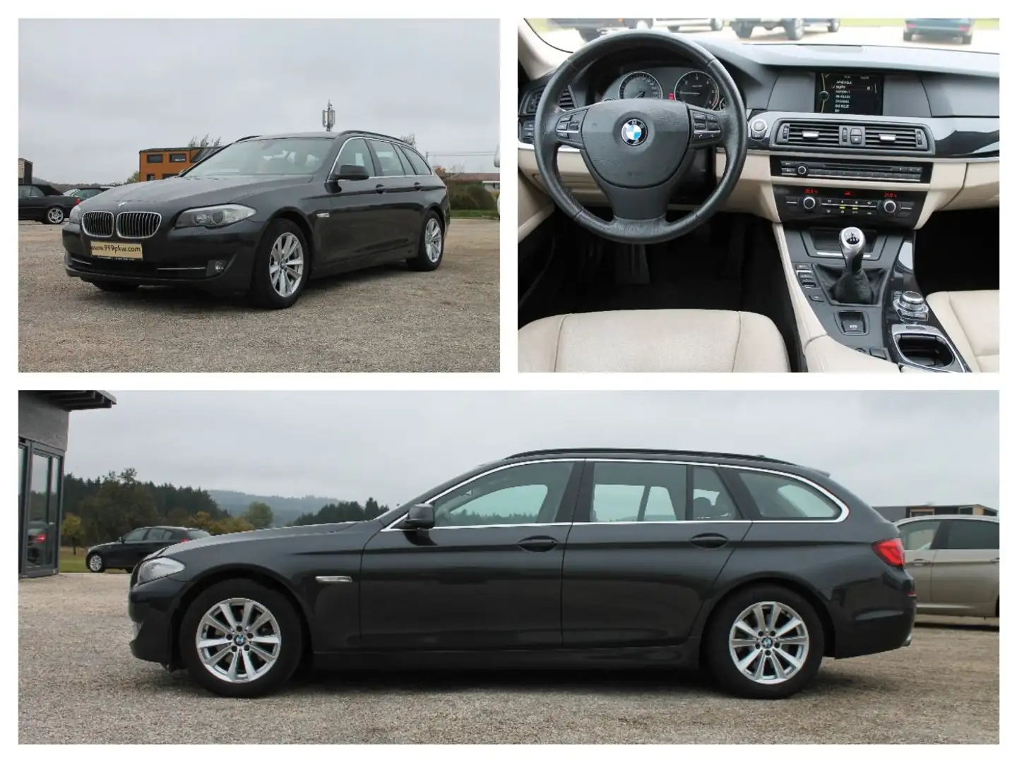 BMW 520 d Touring Leder Navi Parksensoren Gris - 1