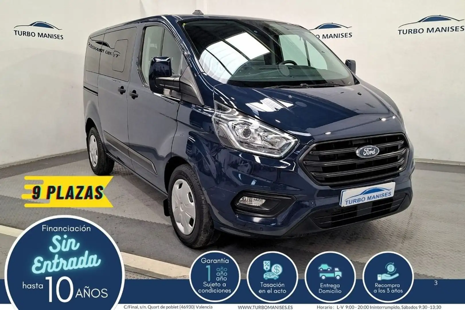 Ford Transit Custom FT 310 L2 Kombi Trend Aut. 130 Bleu - 1