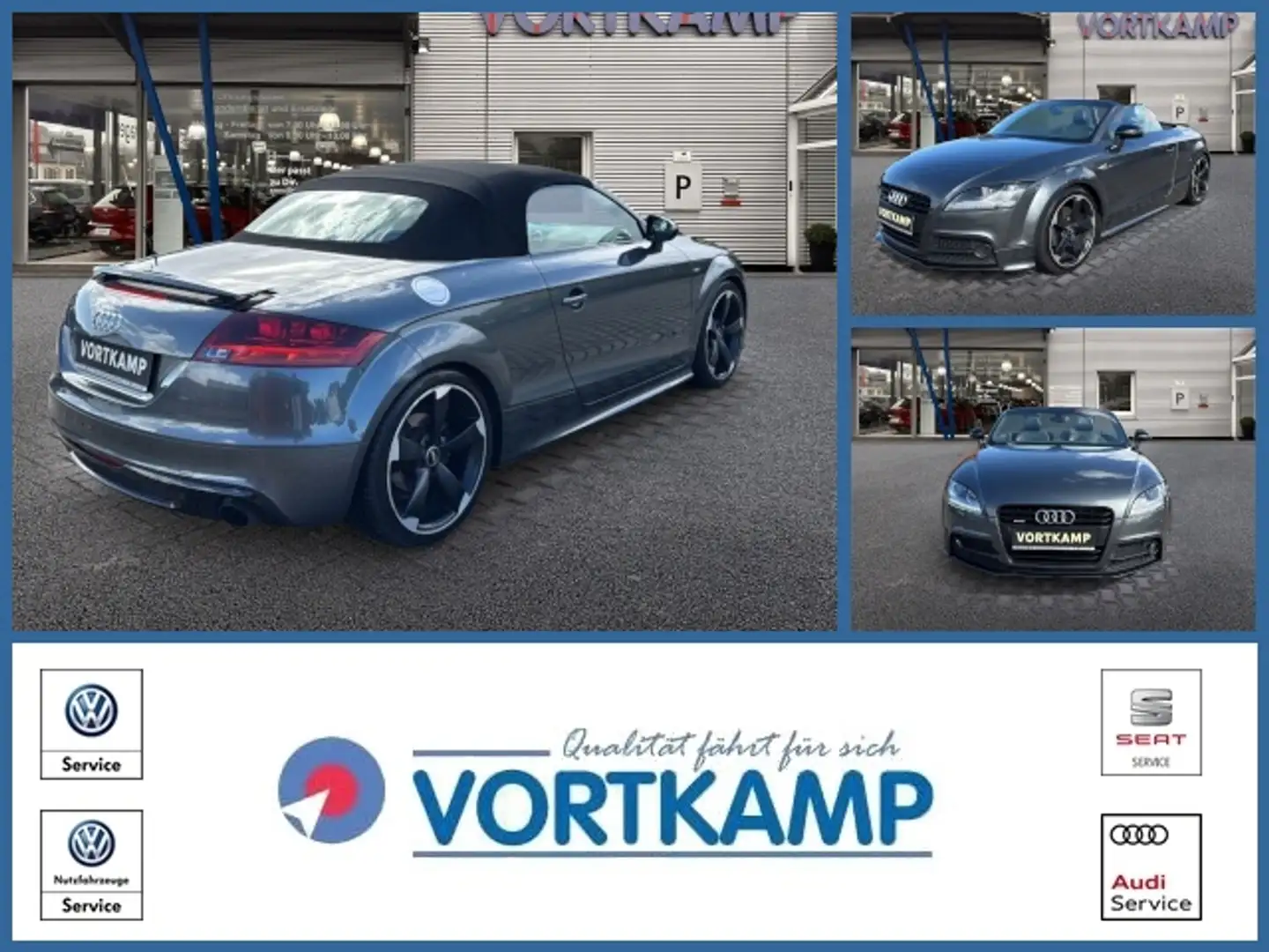 Audi TT Roadster quattro S-Line S-tronic Gris - 1