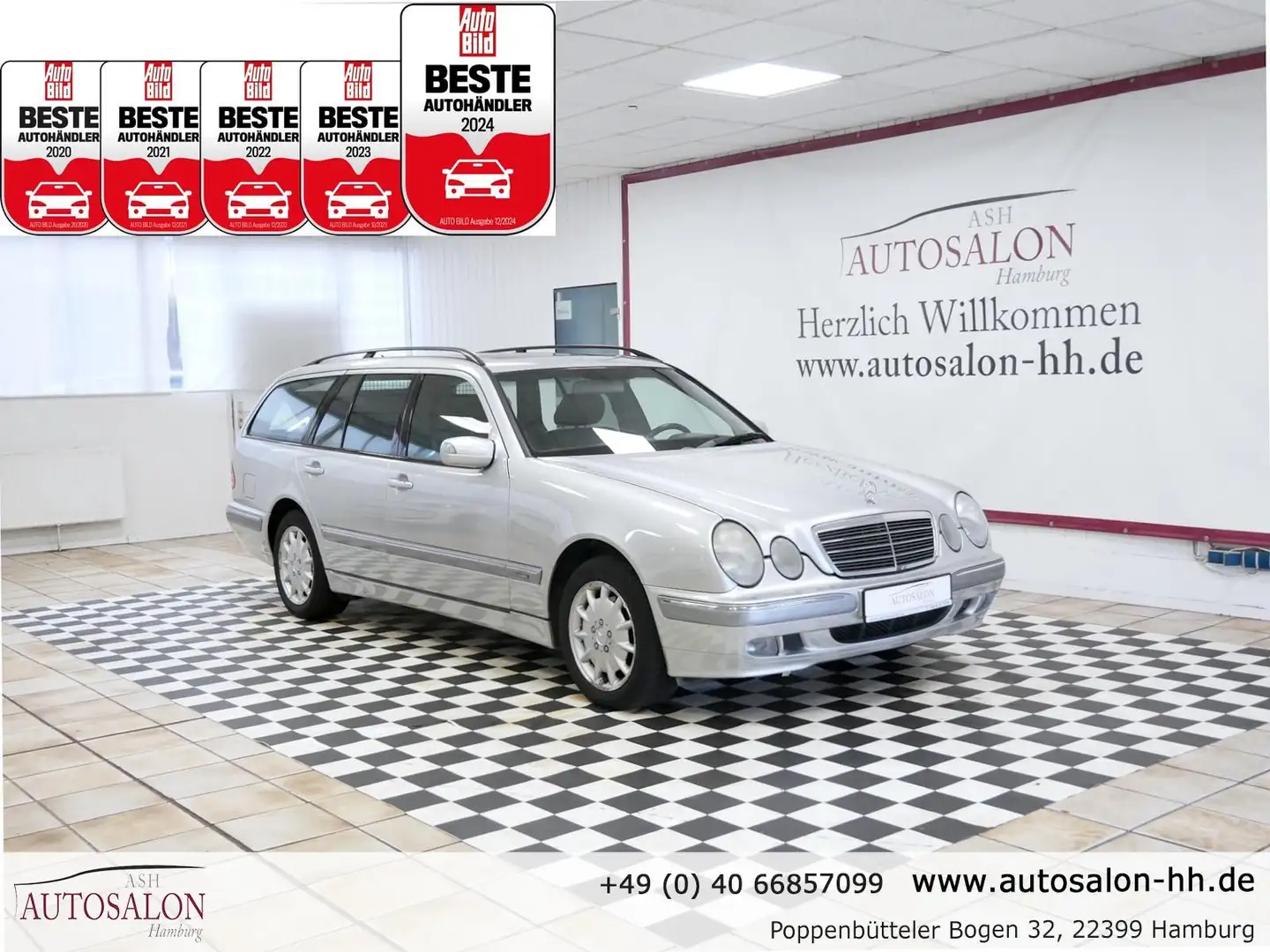 Mercedes-Benz E 280 T 4Matic Elegance*4Vorb*Navi.Comand*Leder*GSD*AHK* Silber - 1