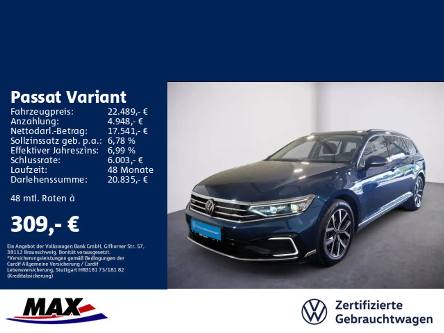 Volkswagen Passat Variant GTE 1.4 TSI +IQ.LIGHT+NAV+KAMERA+ Azul - 1