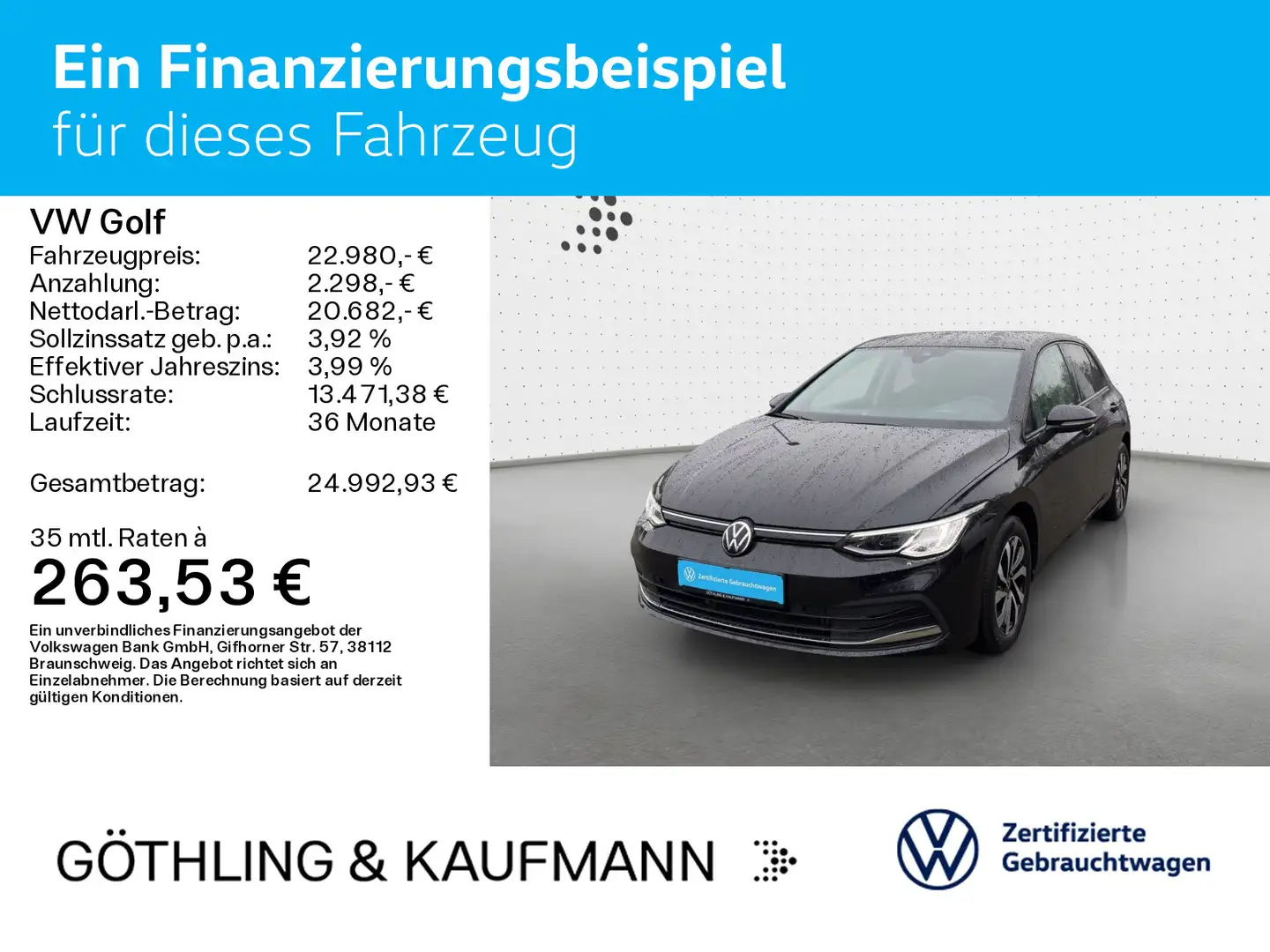 Volkswagen Golf Life ACTIVE 2.0 TDI DSG*NAVI*SHZ*LED*VIRTUA Zwart - 2